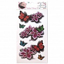 LUKKY FASHION набор тату 3D, бабочки, цветы, 9х18см