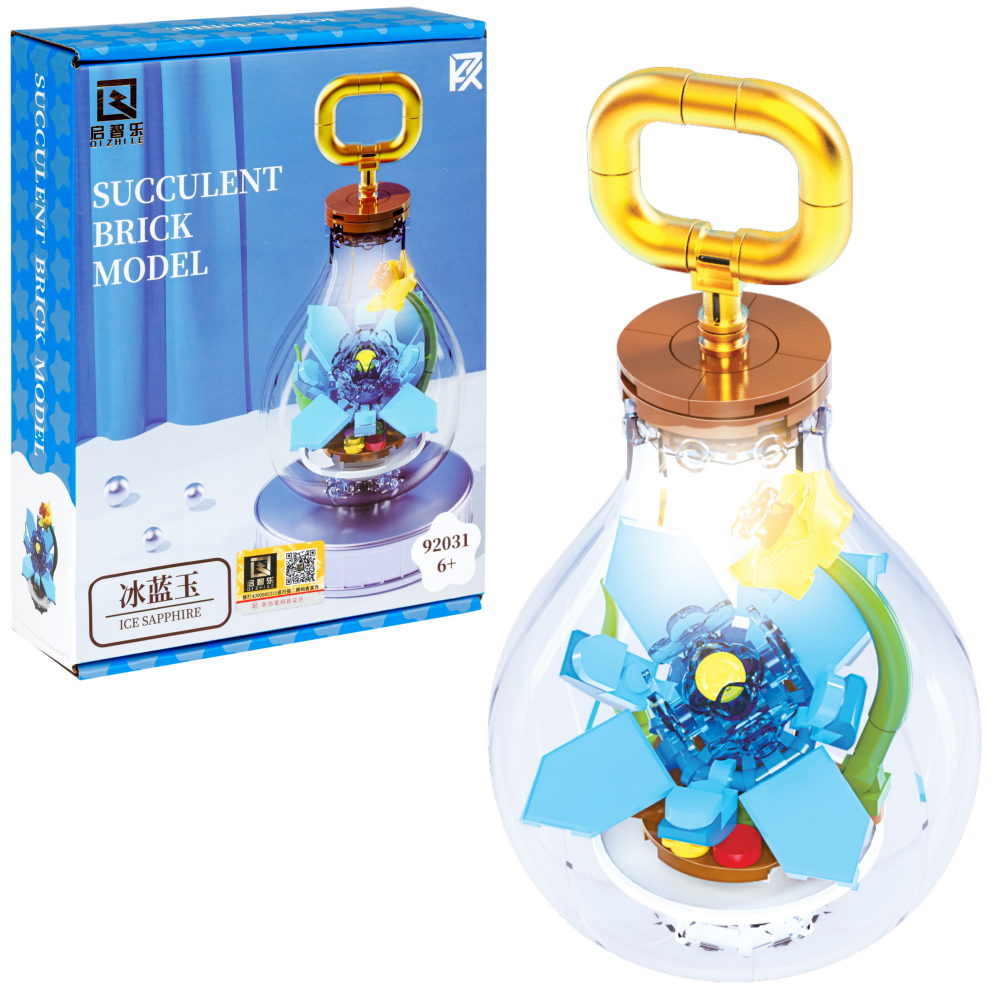 Конструктор 1TOY Blockformers "Голубой цветок в лампе", 97 деталей