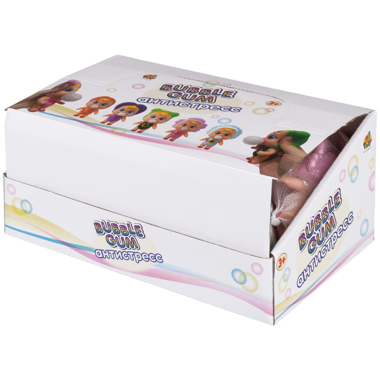 1YOY Bubble Gum-антистресс "Куклы", 6 видов в ассортименте, 7х13 см