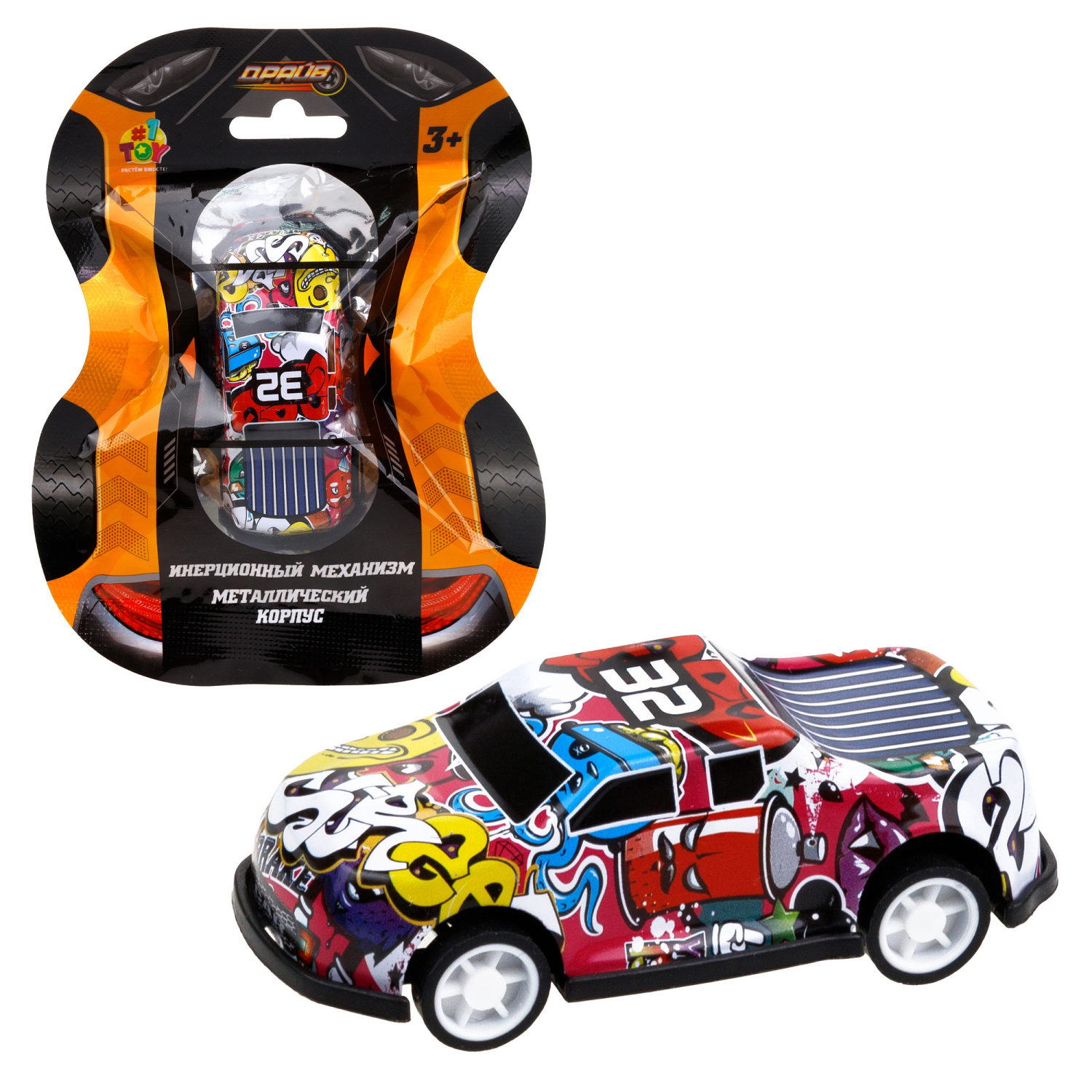 1toy Драйв Микромашинка, металлическая, инерционная, в ассортименте 92 вида