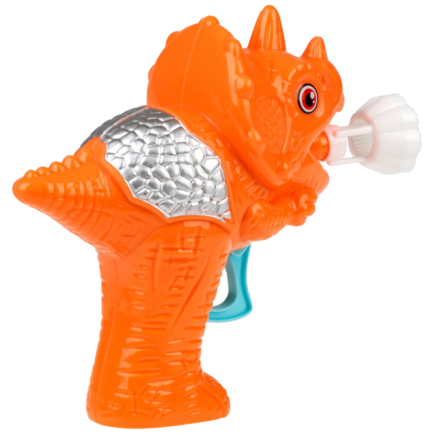 Пистолет для пускания мыльных пузырей 1TOY Мы-шарики! в виде динозавра, 50 мл, оранжевый