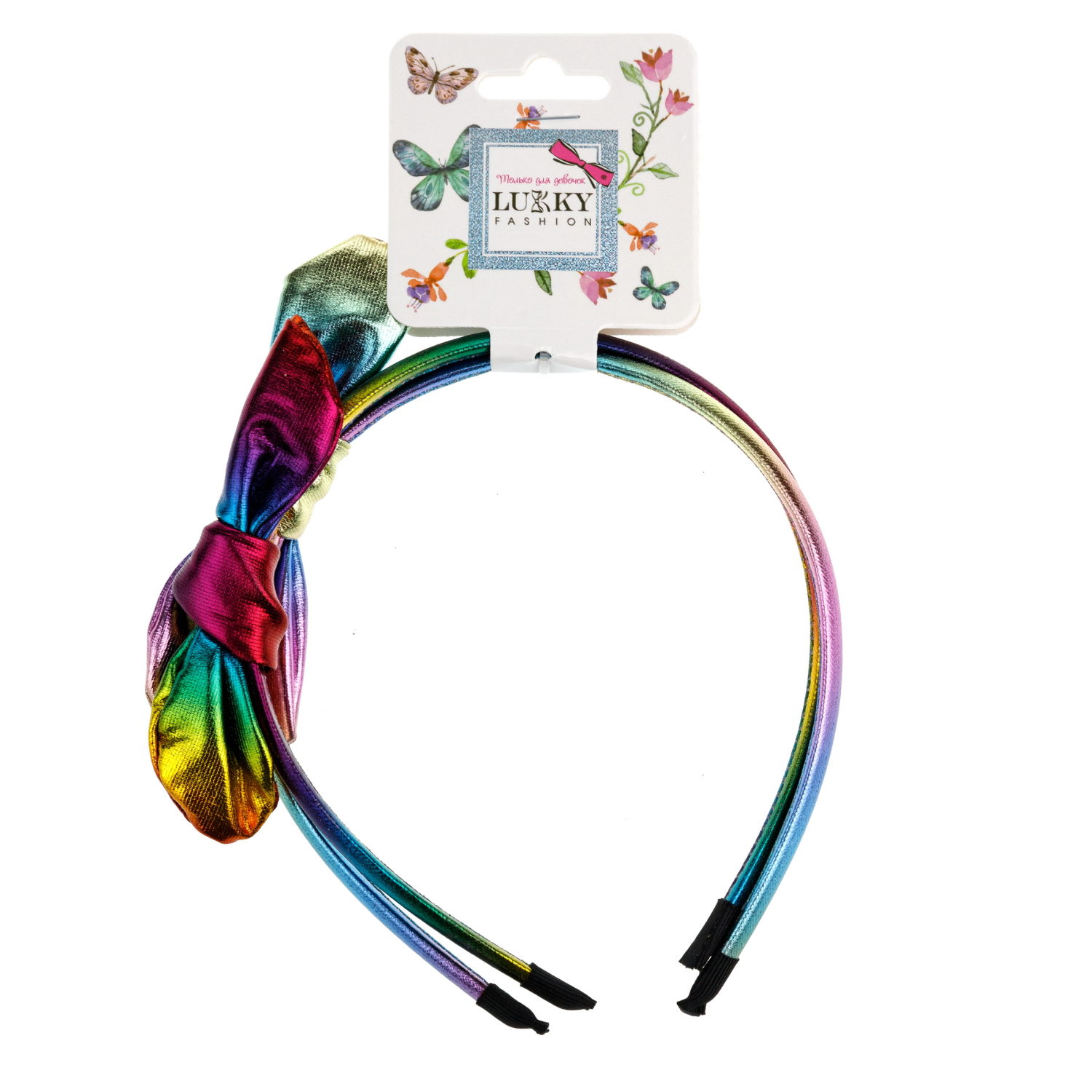 Lukky Fashion набор из 2 ободков с бантиком эффект под кожу «Хамелеон»
