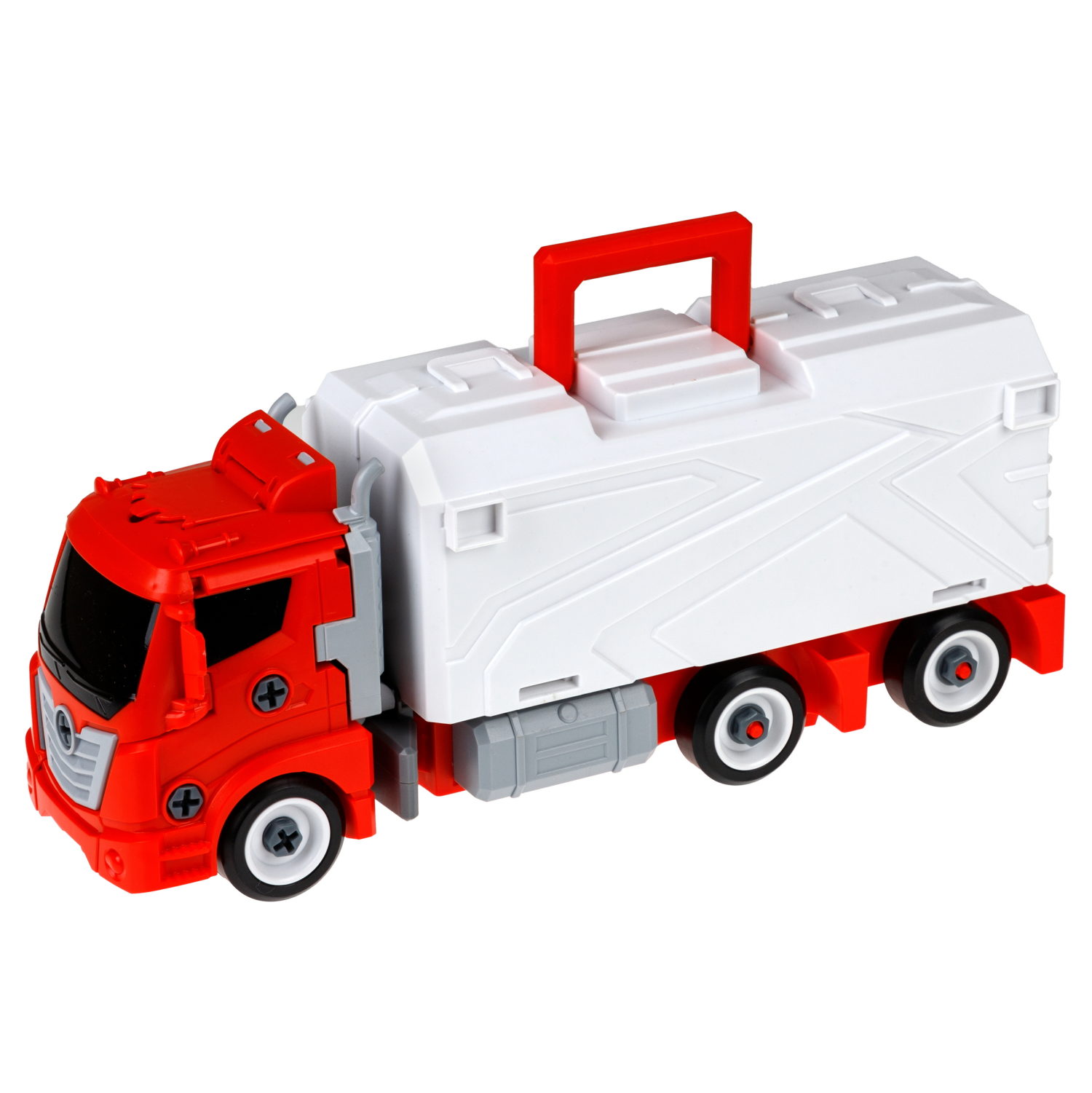 1toy Транспаркинг парковка-грузовик трансформер "Служба спасения"