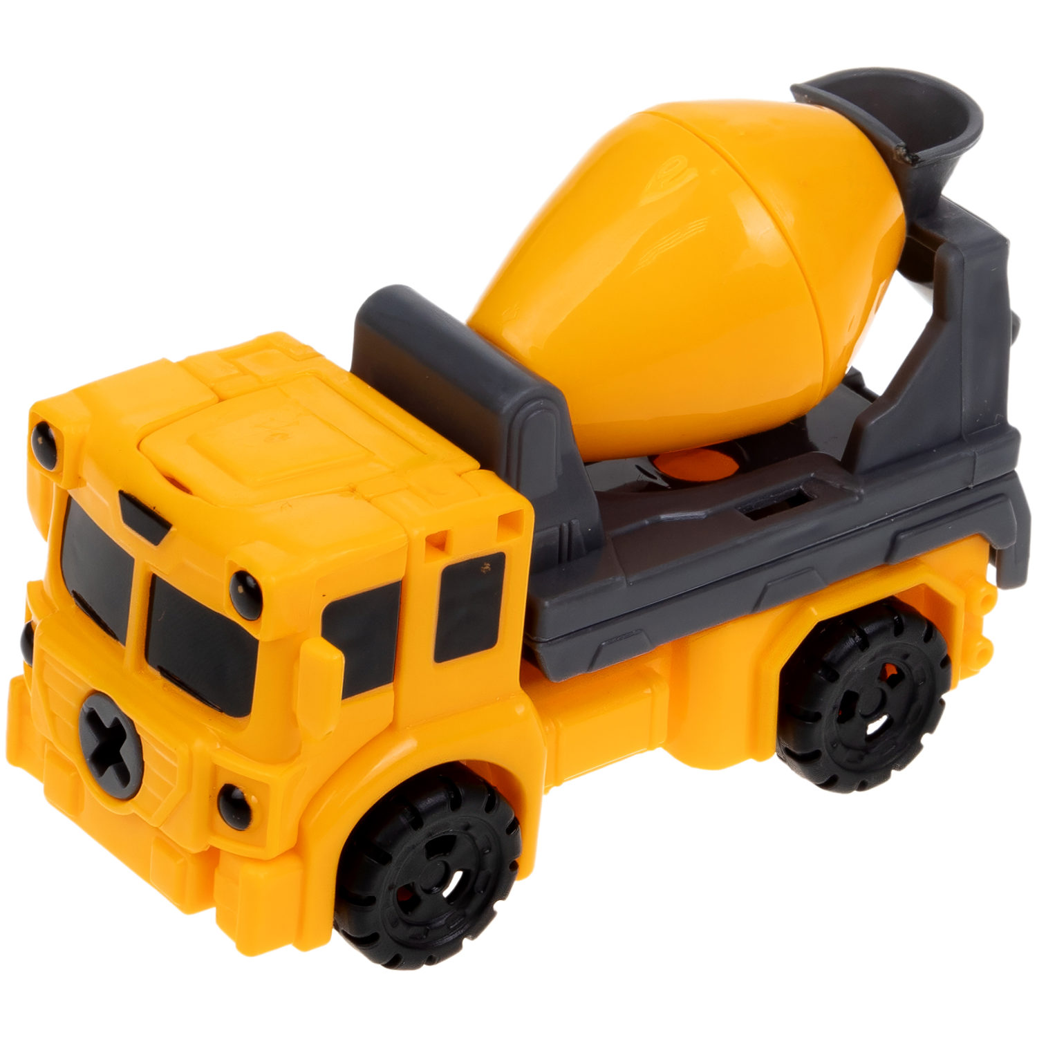 Робот - трансформер, тракботы 1TOY Бетономешалка, машинка, игрушка для мальчиков и девочек, детей