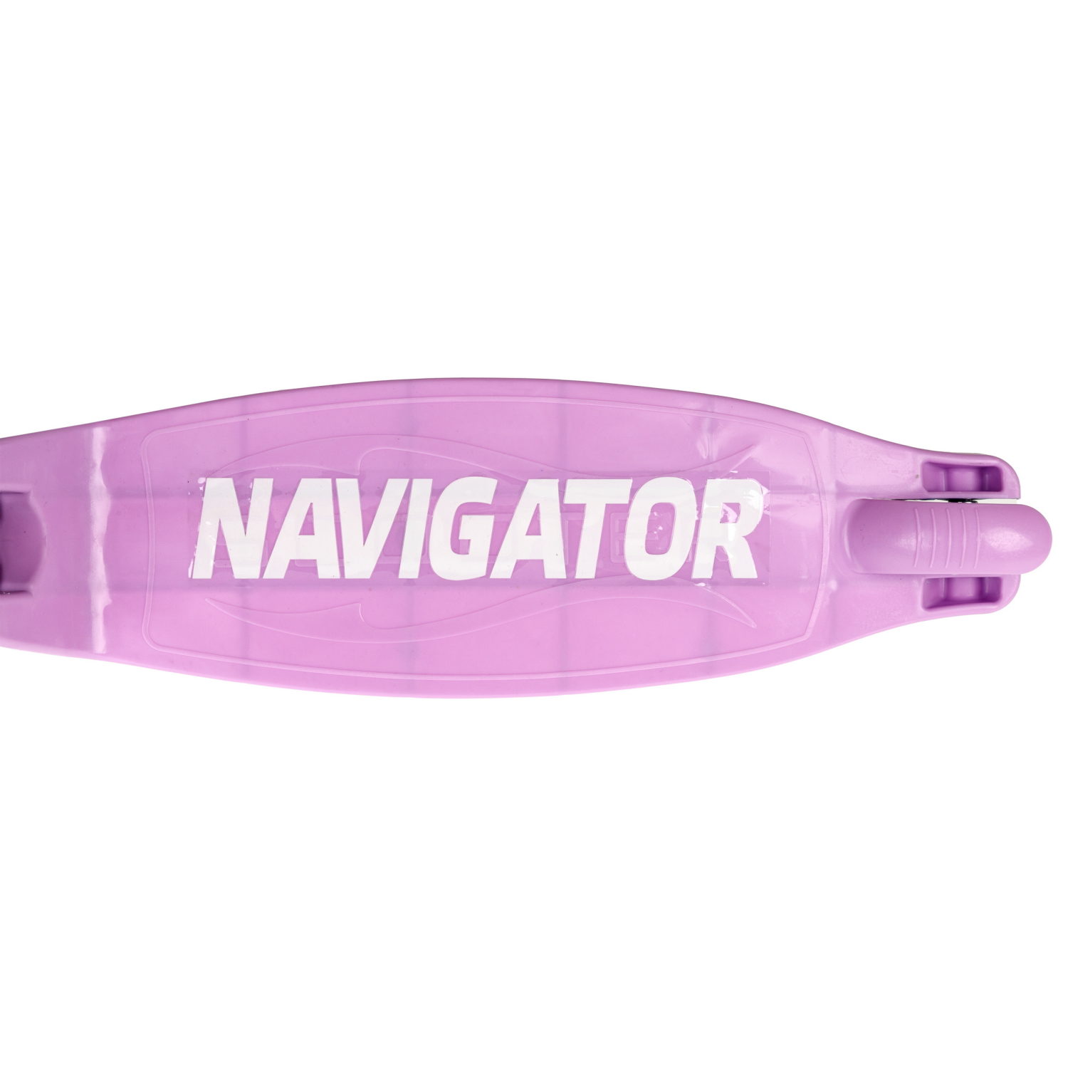 Самокат Navigator, упр.накл, PVC светящ. кол.2х110мм/80мм, складной, высота руля 58-72см, дека 36*12см, пласт ручки, пакет, розовый