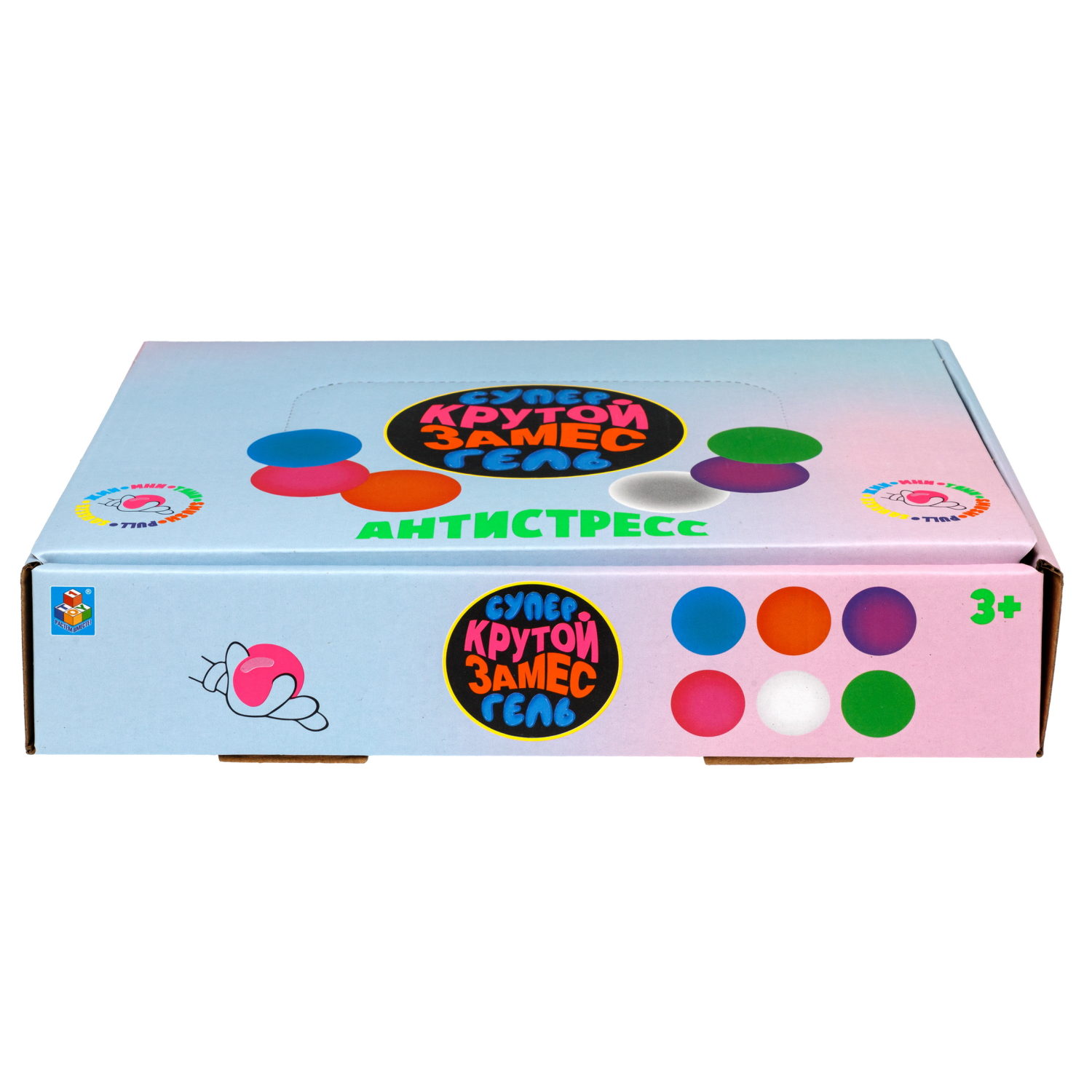 1toy Крутой замес Супергель шар матовый, 6 цветов в ассортименте, 6 см