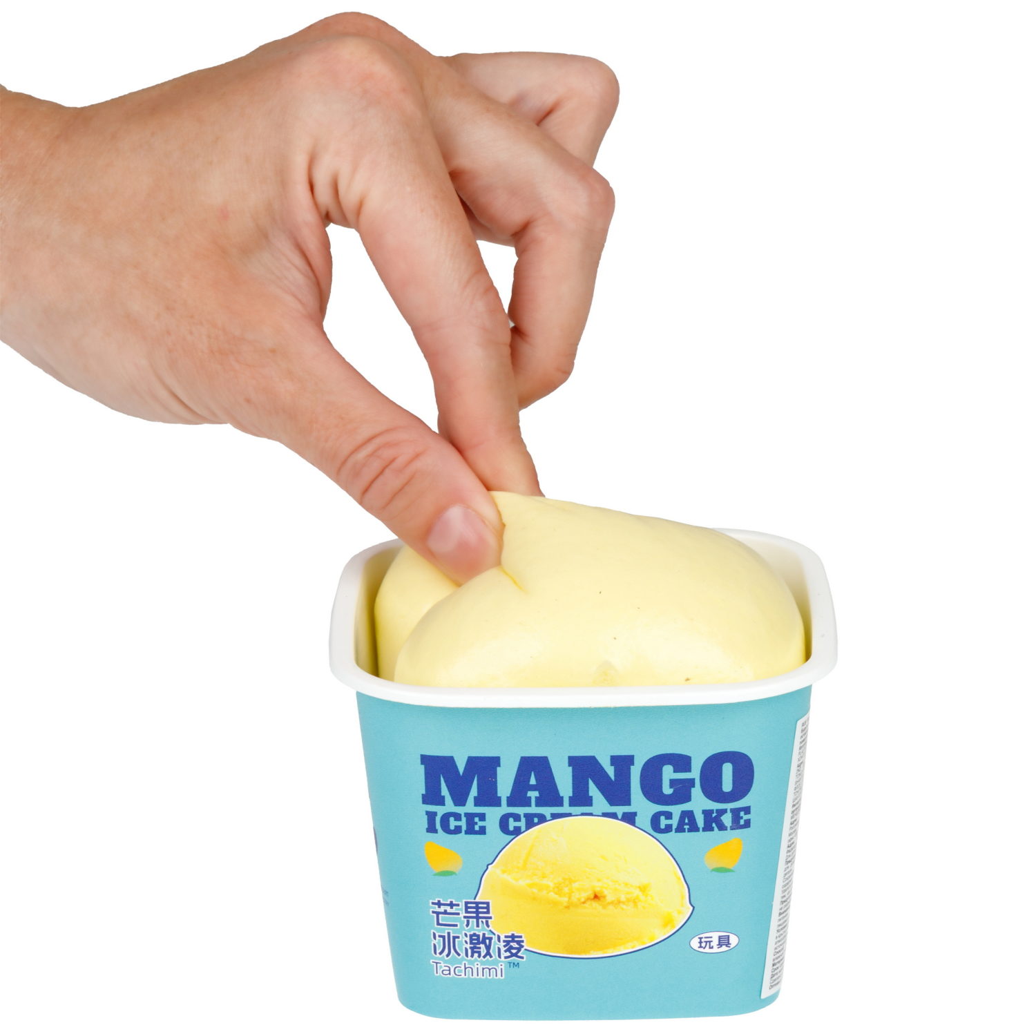 Игрушка-антистресс 1TOY Сквиш, мороженое в стаканчике, с ароматом манго, 8,5х8,5х9 см