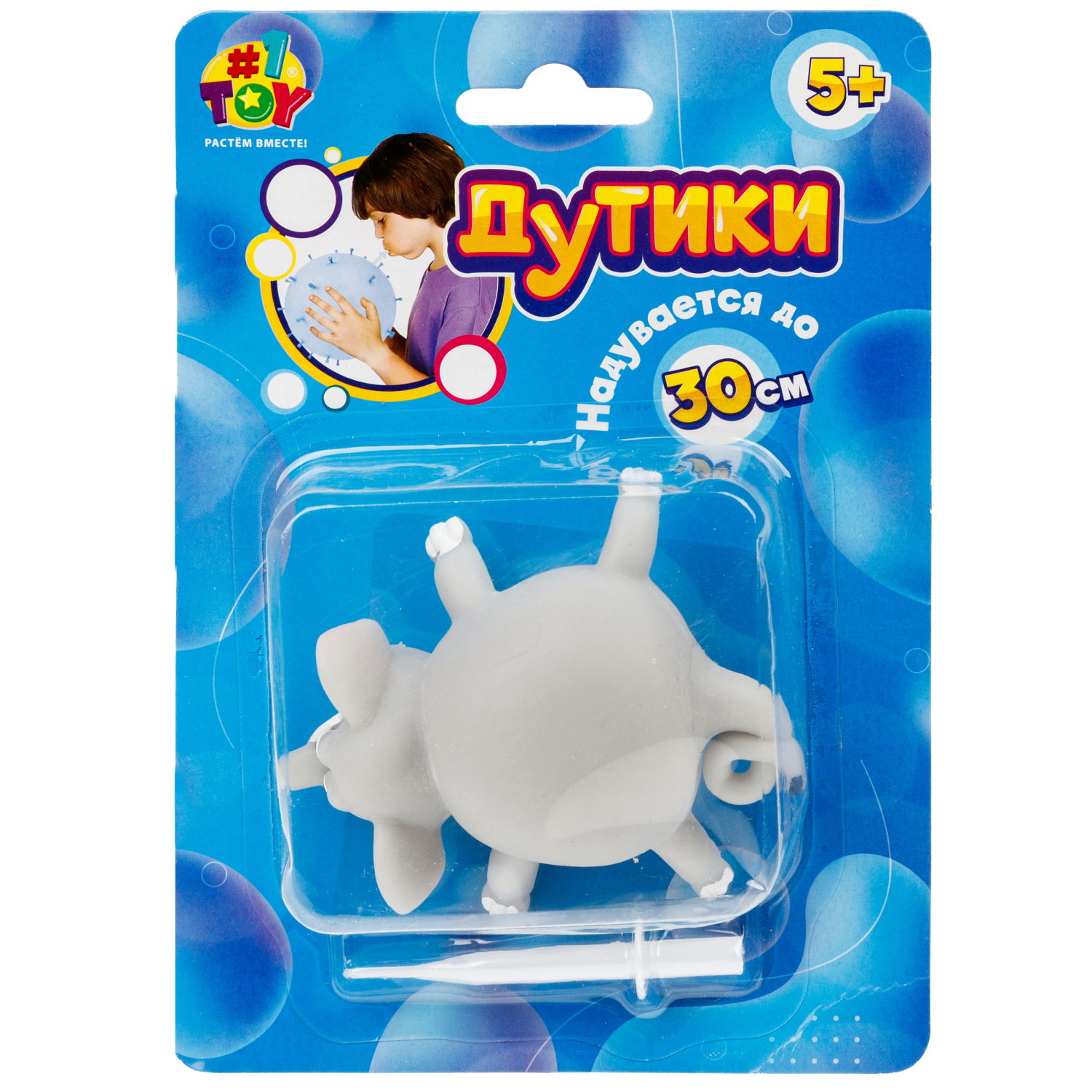 Игрушка ДУТИКИ 1TOY Животные, максимальный размер 30 см, слон