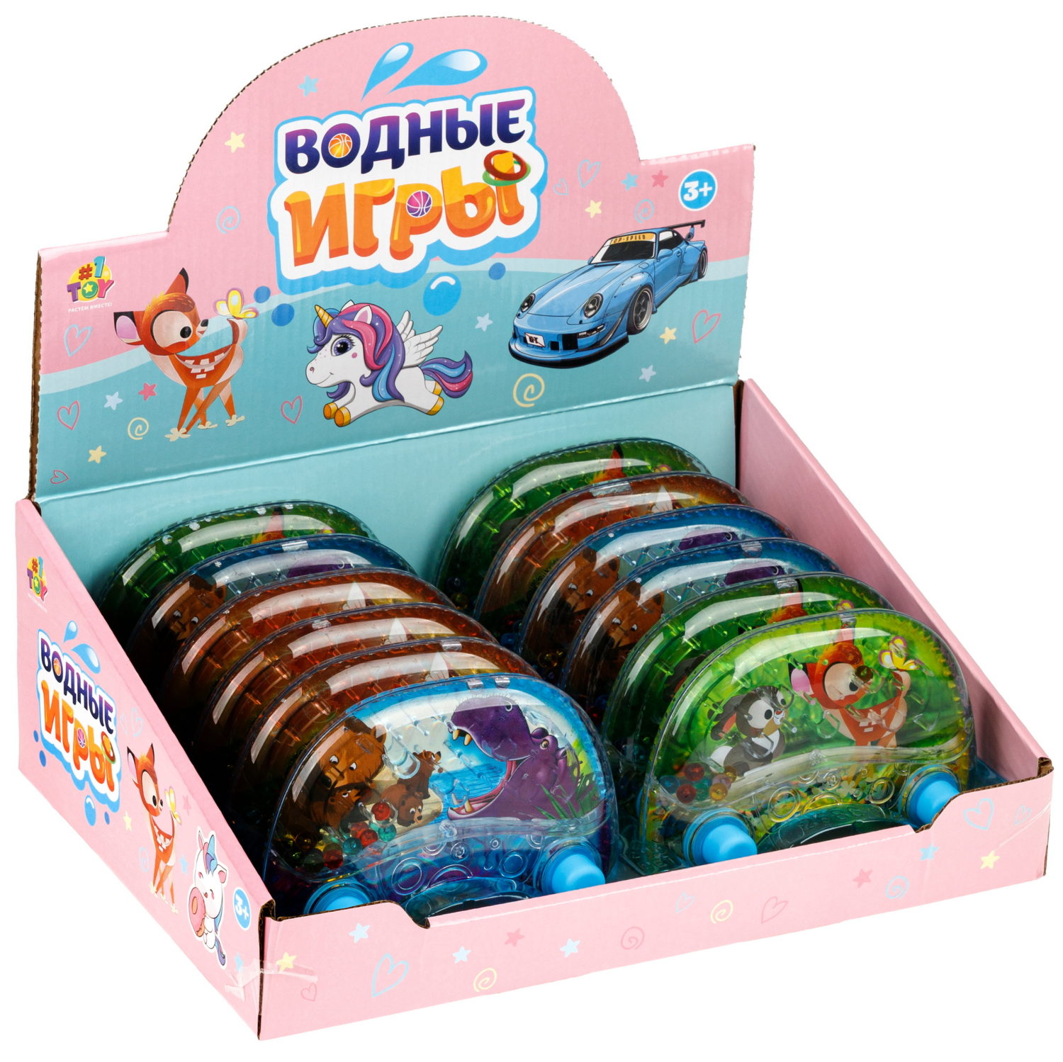 1TOY Игра с водой Джой Животные, 3 вида в ассортименте