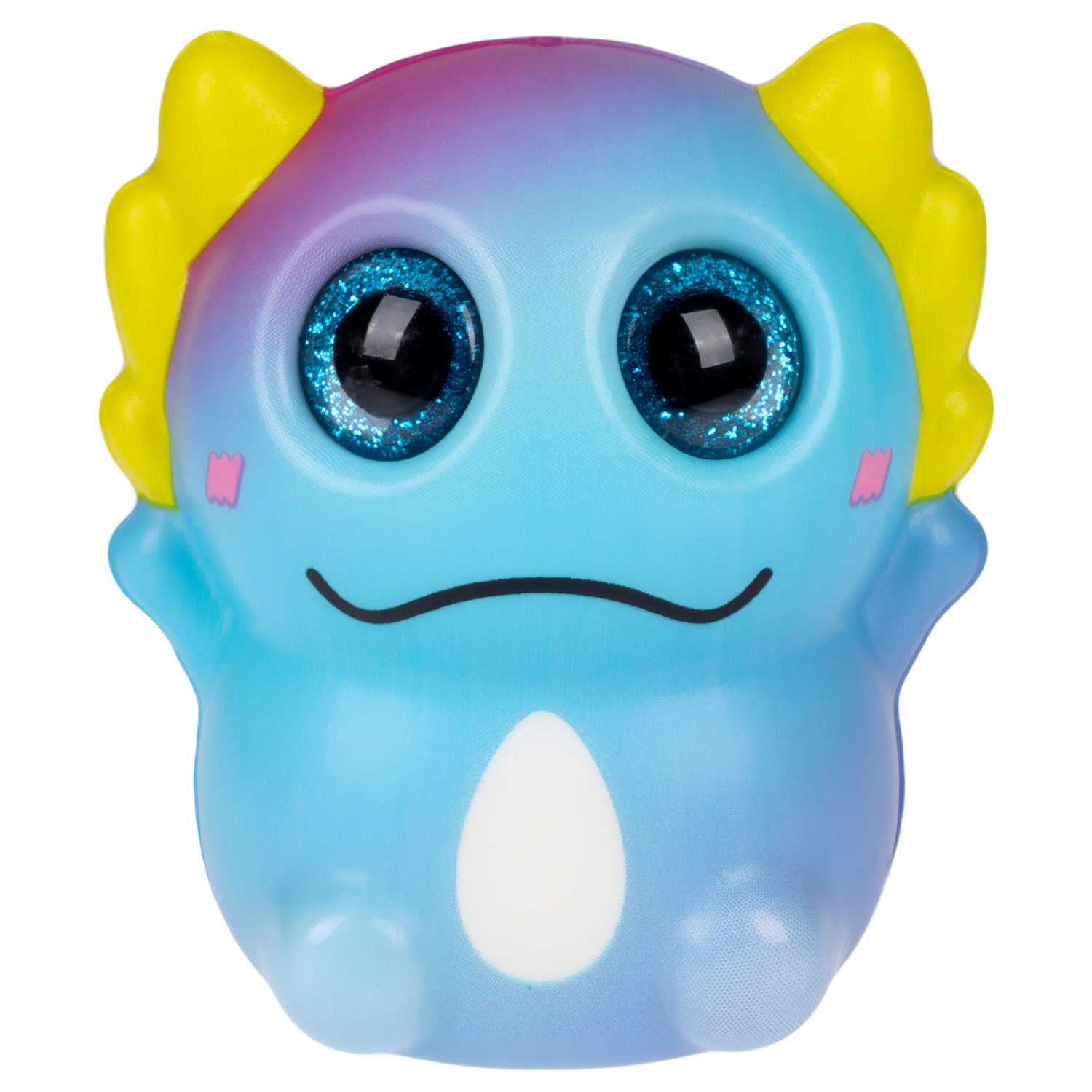 Глазастый сквиш 1TOY Аксолотль, игрушка-антистресс для рук, жмякалка, 9х7,8 см, 6 видов в ассортименте