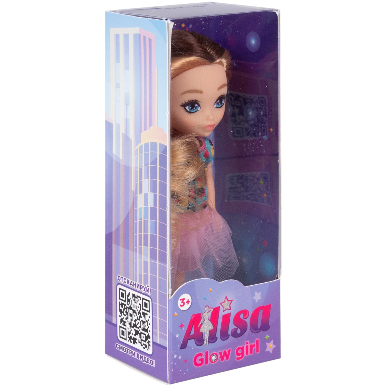Кукла 1TOY ALISA GLOW GIRL, с разноцветными волосами, 15 см