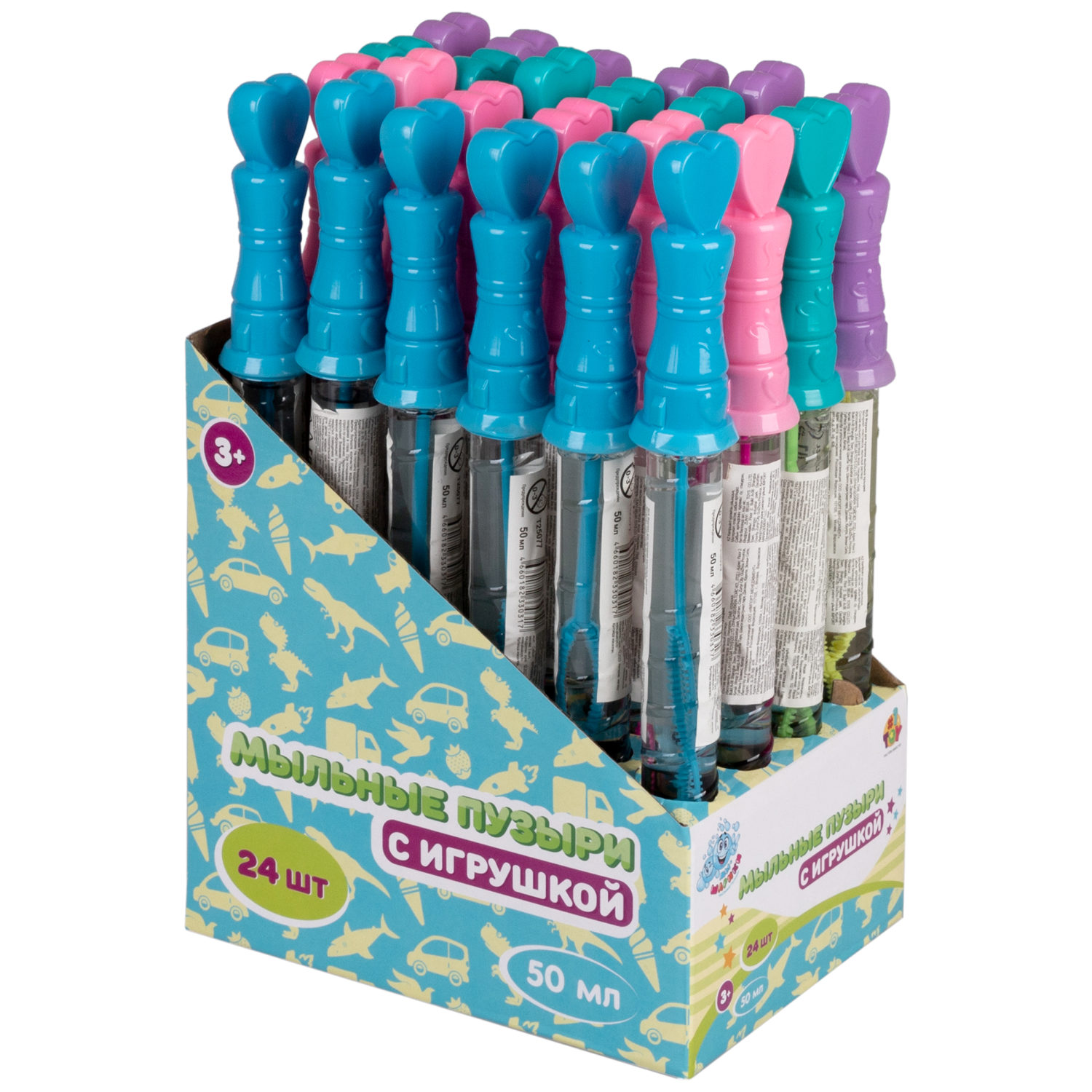 Мыльные пузыри Мы-шарики! 1TOY с игрушкой Сердечко, 50 мл