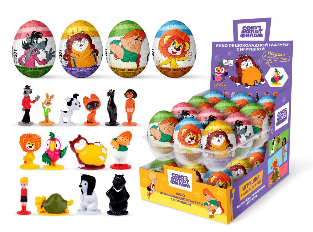 Шоколадное яйцо с игрушкой «Союзмультфильм Золотая коллекция», 24 шт.