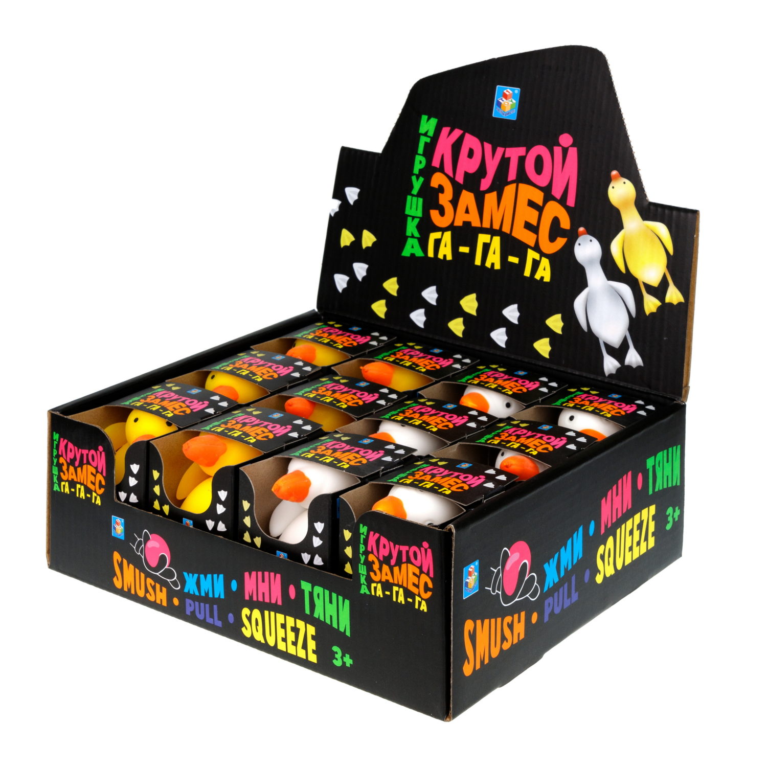 Антистресс-игрушка 1TOY Крутой замес Гусь, 2 цвета в ассортименте, 10,5*7,5 см