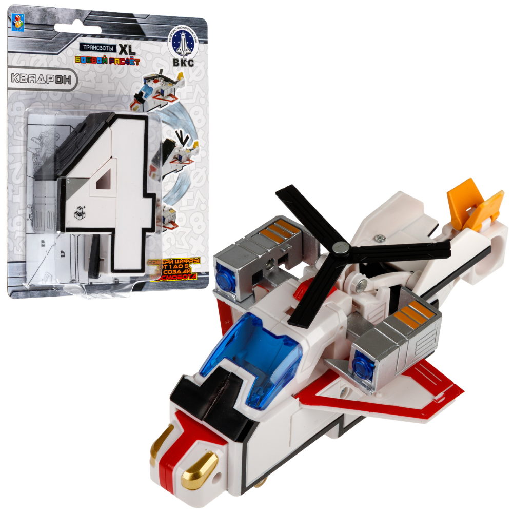 Цифры трансформеры 1TOY Трансботы XL "Боевой расчет ВКС: Квадрон"