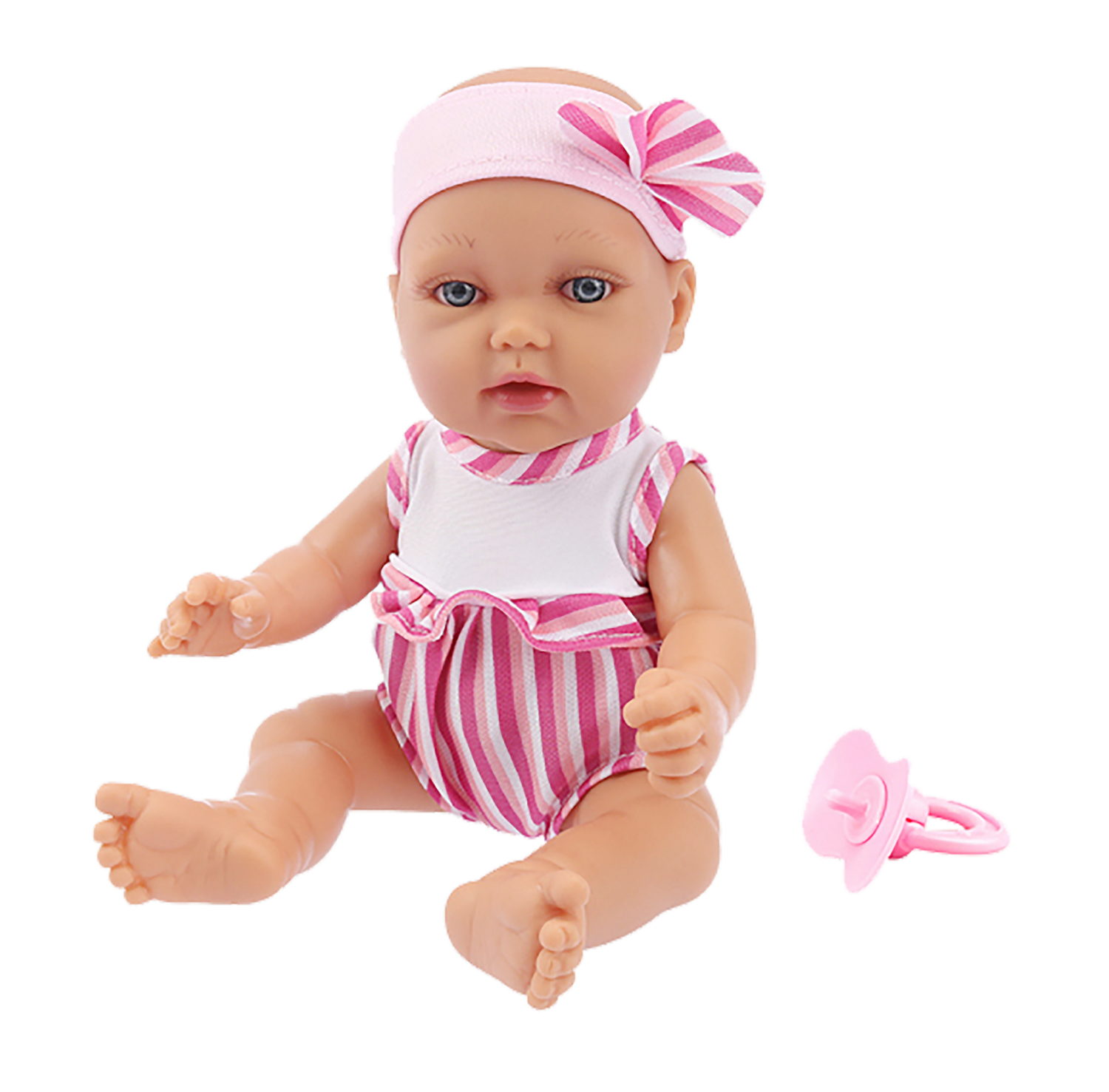 Куколка 1TOY "Baby Doll" в полосатом боди, 28см.