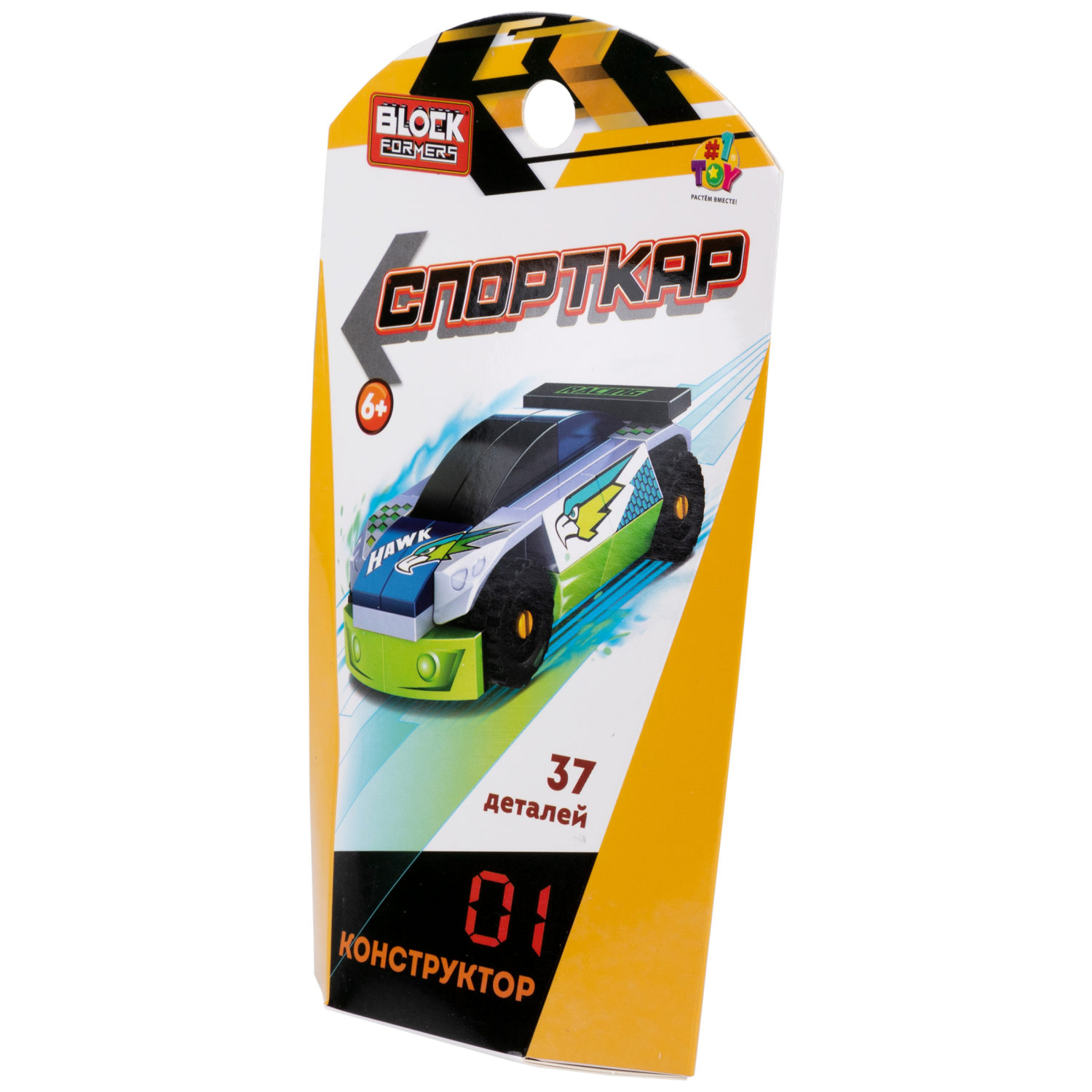 1TOY конструктор Blockformers "Спорткар", в ассортименте 6 видов