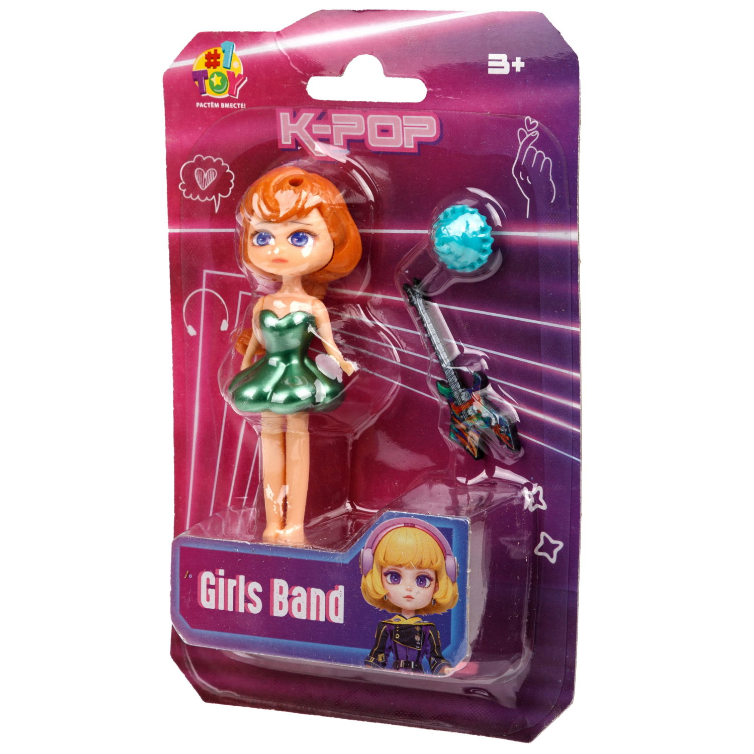 Кукла 1TOY K-POP Girls band с музыкальными инструментами, 30 видов в ассортименте