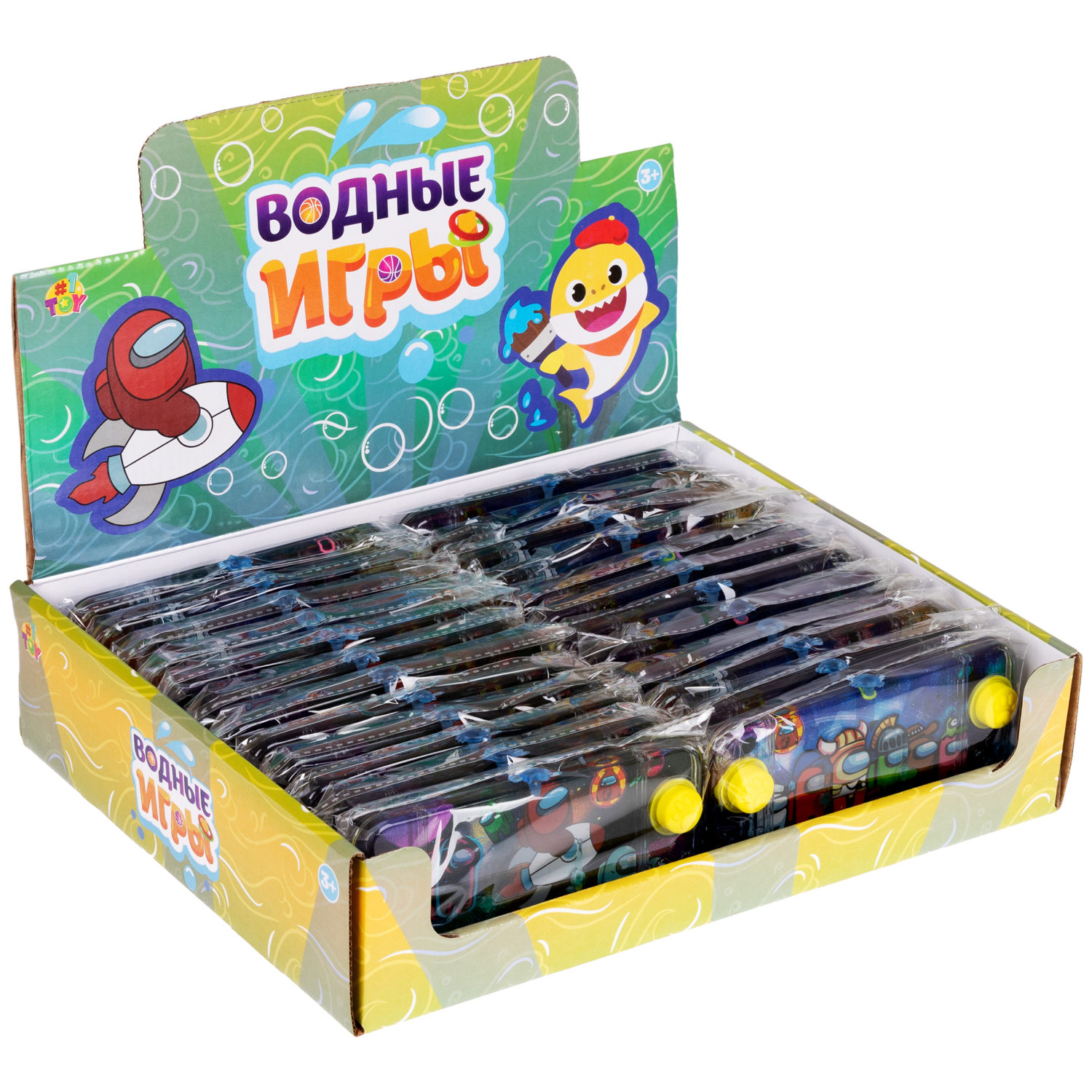 1TOY Игра с водой насади колечки амонгусы, 3 вида в ассортименте, 15,5*7*2см