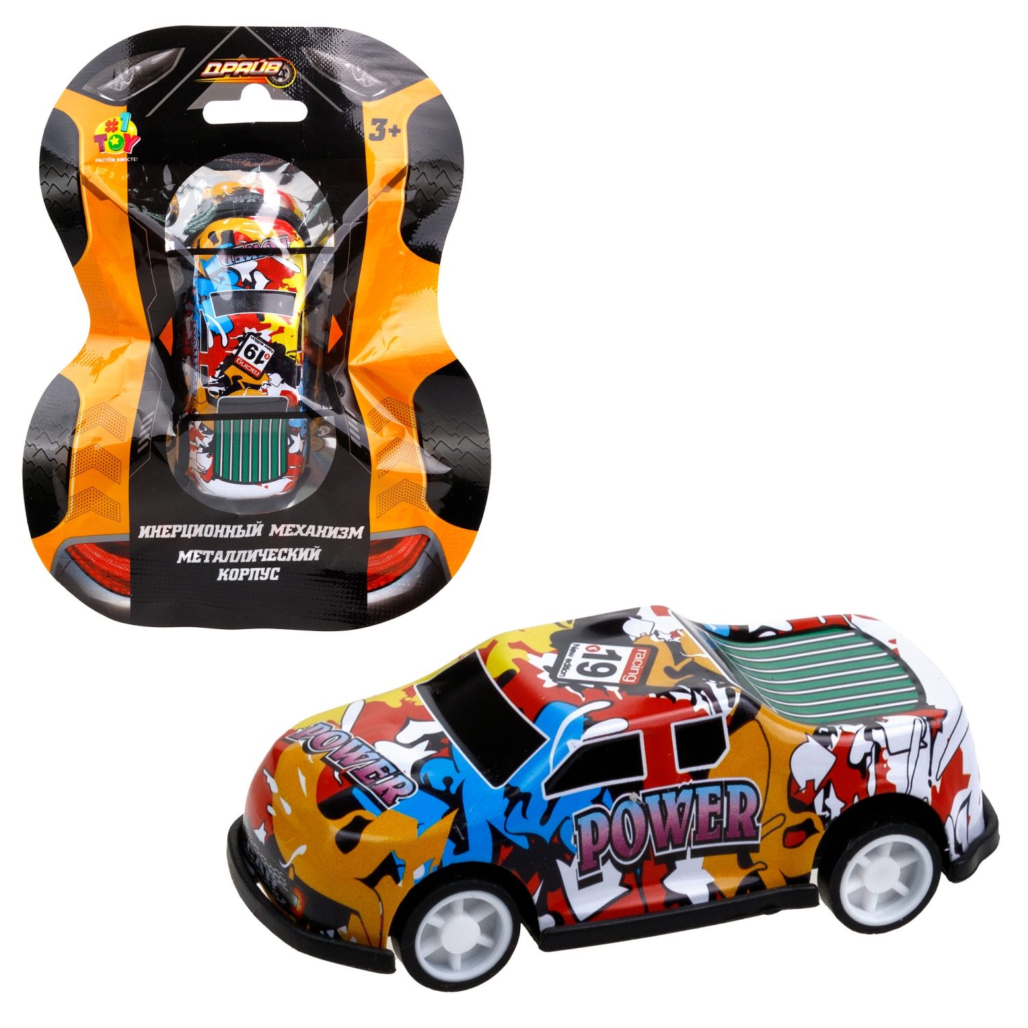 1toy Драйв Микромашинка, металлическая, инерционная, в ассортименте 92 вида