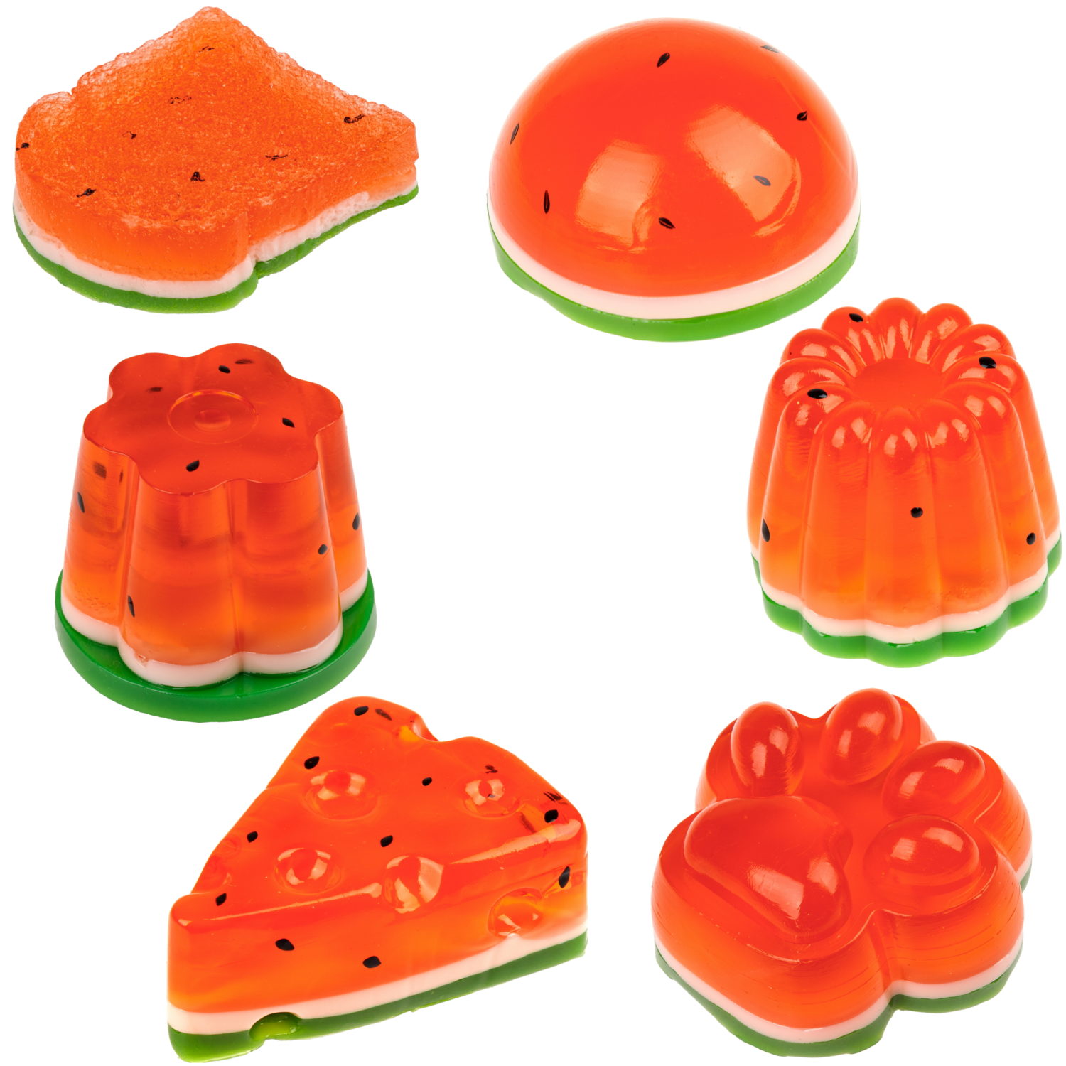 Игрушка-антистресс 1TOY Крутой замес Няшка-вкусняшка арбузный десерт, 7,5х7,5х5см