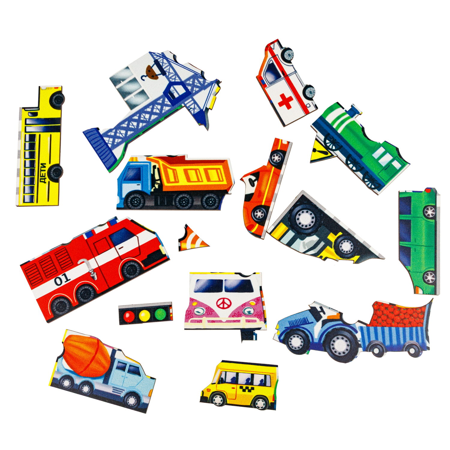 Деревянные пазлы Collection Sorter Город машин, 16 деталей, 3+