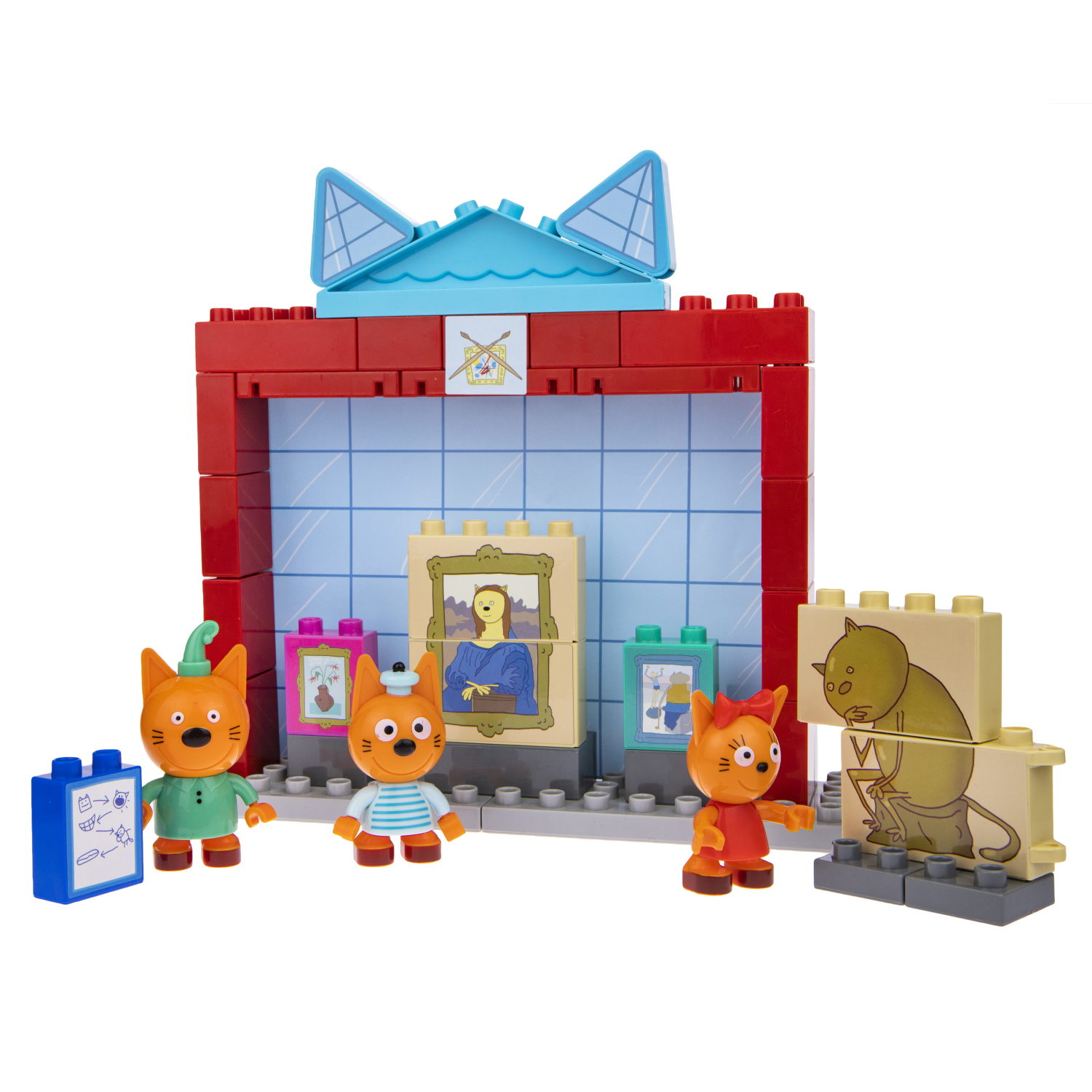 Конструктор 1TOY Три кота "Котята в картинной галерее", 38 деталей