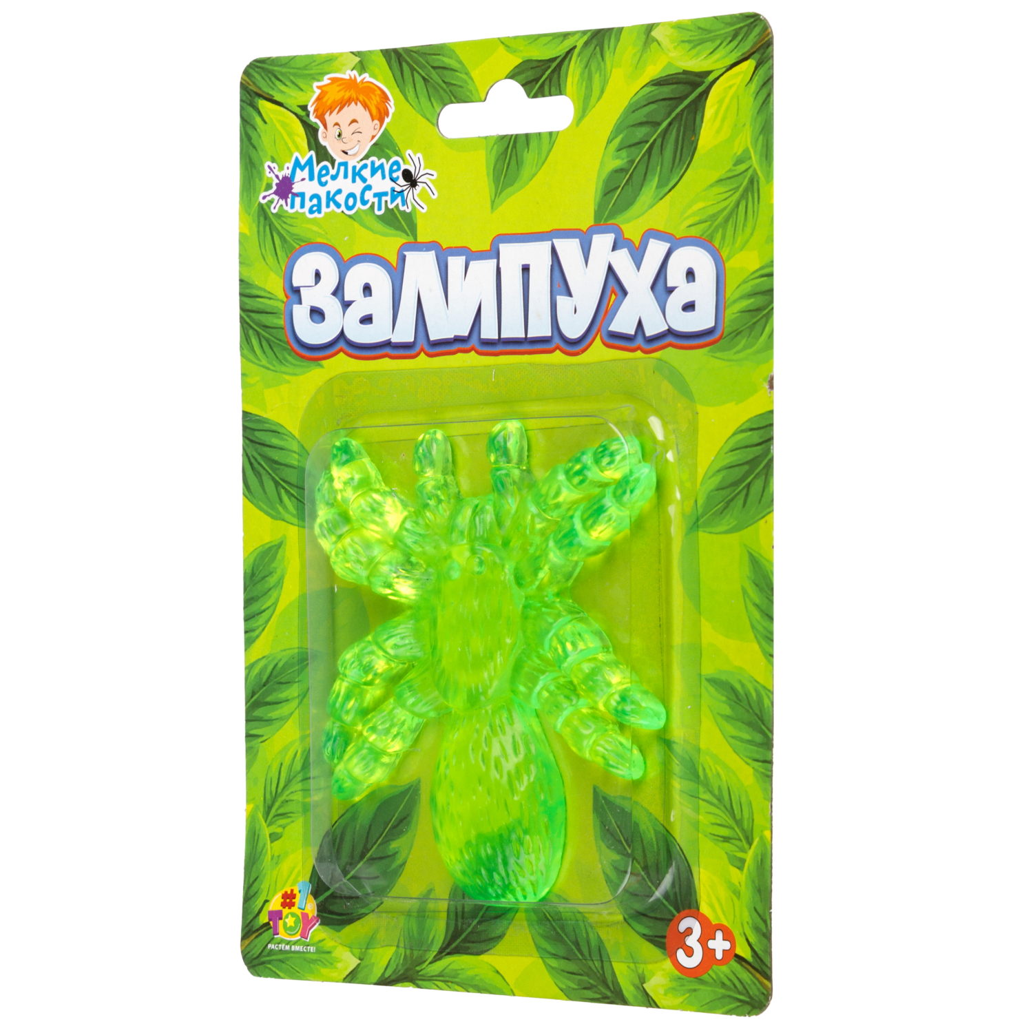 Жмяка липучая 1TOY Залипуха Паук, лизун 