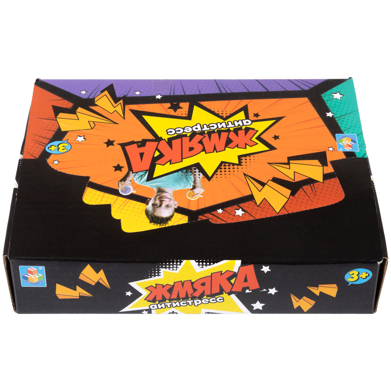 1toy Жмяка-антистресс "Шар" с разноцветными шариками 7 см, 4 вида в асс., 12 шт. в д/б