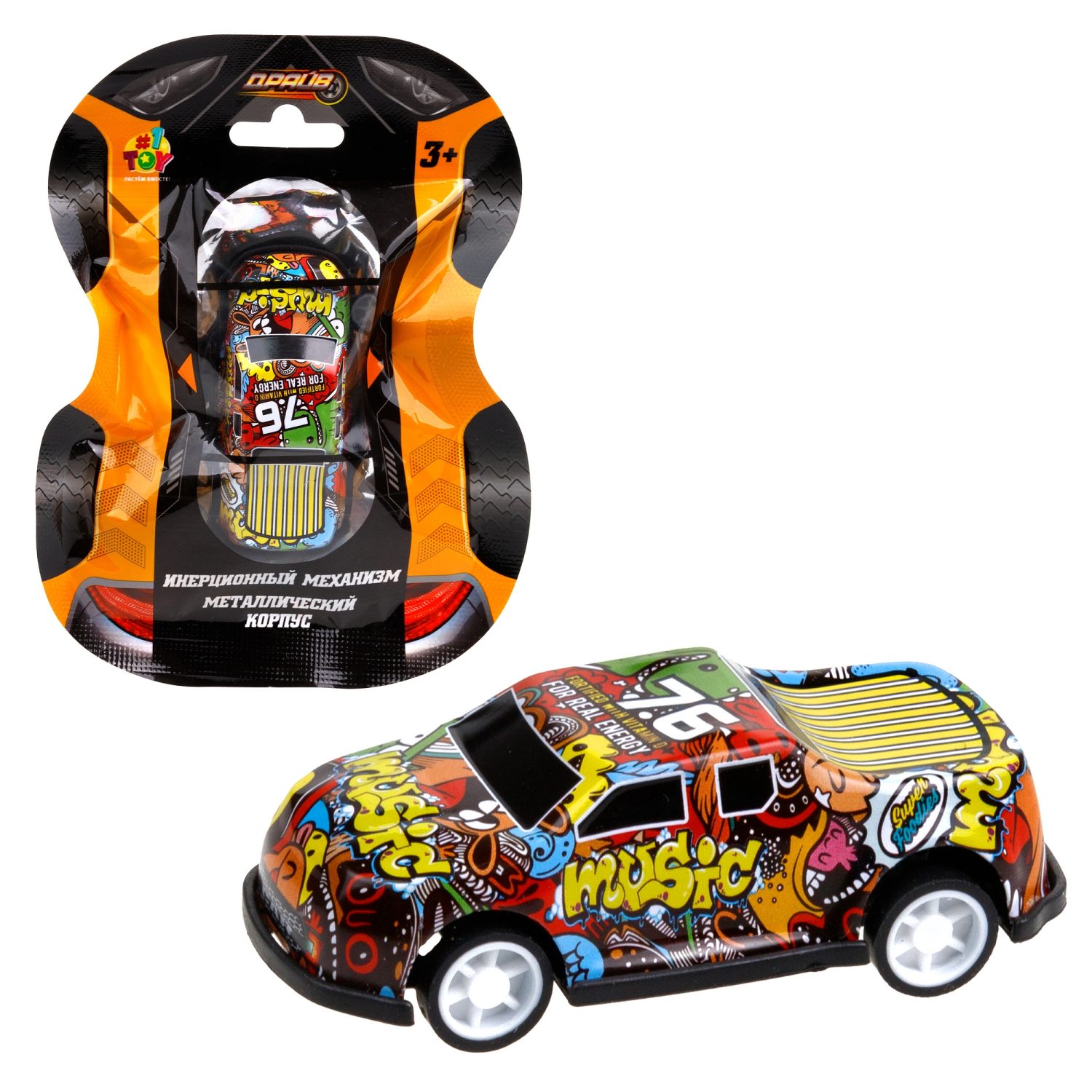 1toy Драйв Микромашинка, металлическая, инерционная, в ассортименте 92 вида