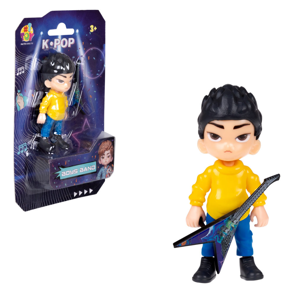 Кукла для девочки 1TOY K-POP Boys band с музыкальными инструментами, маленькая фигурка аниме 