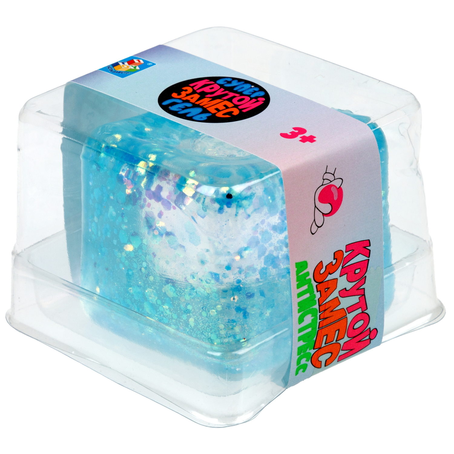 1toy Крутой замес Супергель куб, 4 цвета в ассортименте, 5 см