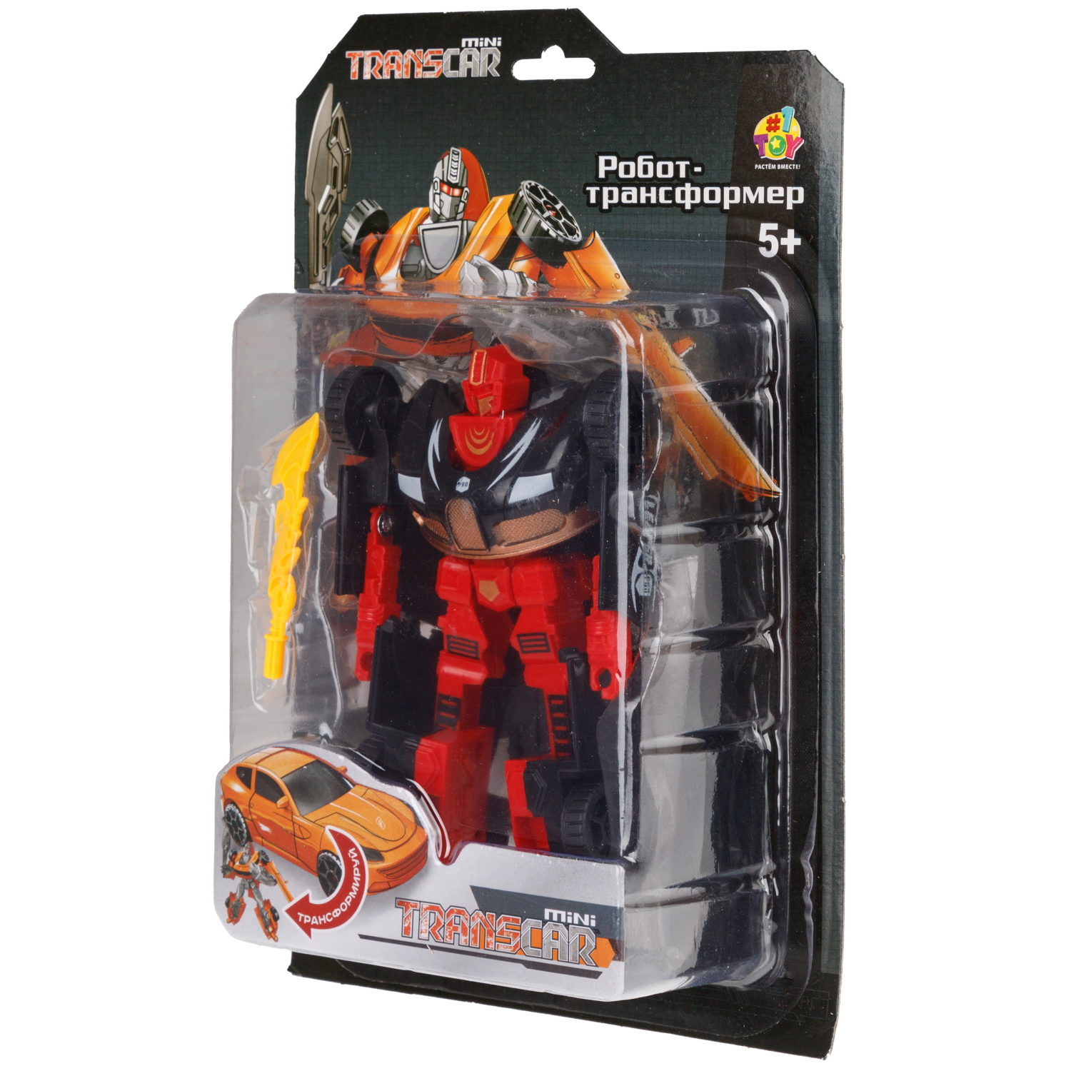 1toy Transcar mini робот-трансформер, 8 см, блистер, в асс. 6 видов