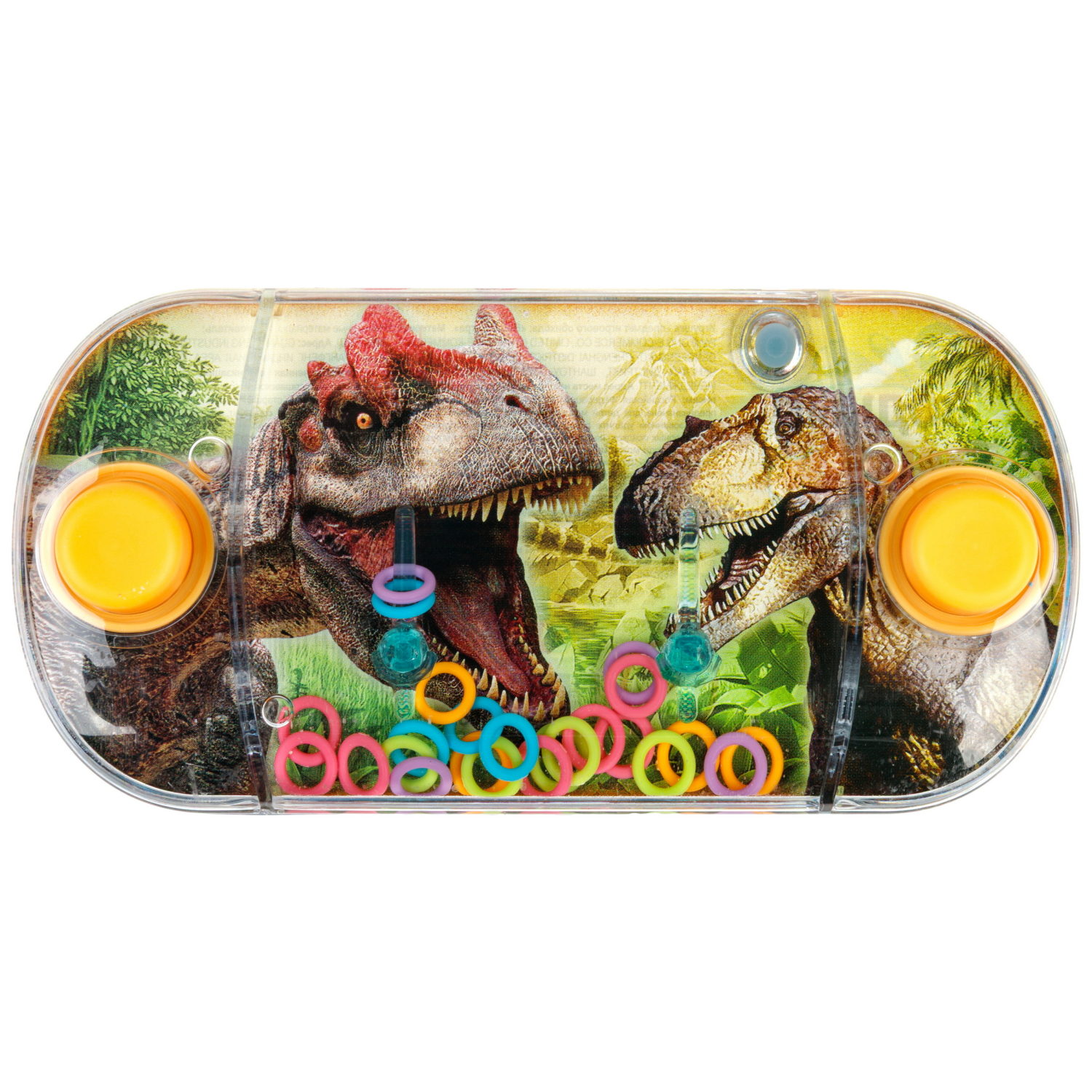 Водный тетрис 1TOY Игра с водой Насади колечки Динозавры, 12х6х2,3 см, 3 вида