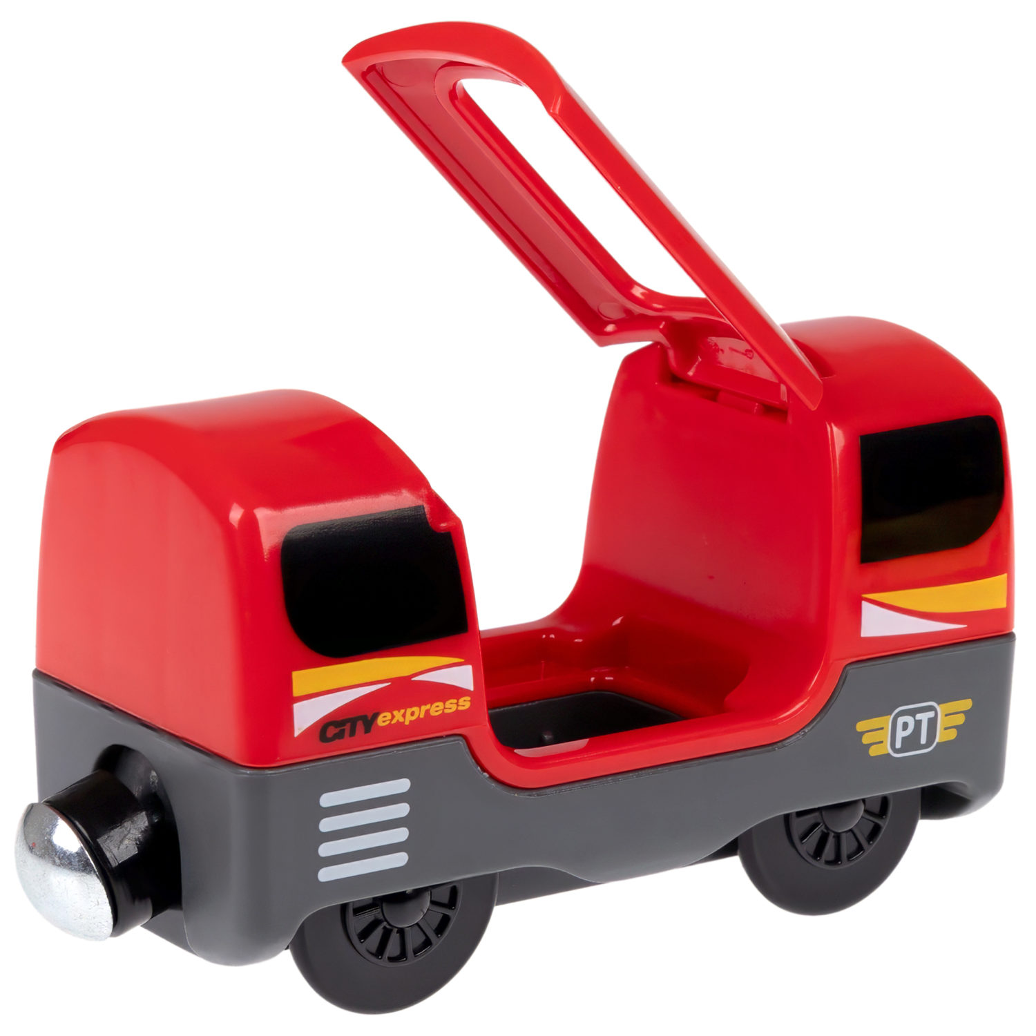 Деревянная железная дорога 1TOY GOODOK с электропоездом на пульте управления, 49 элементов