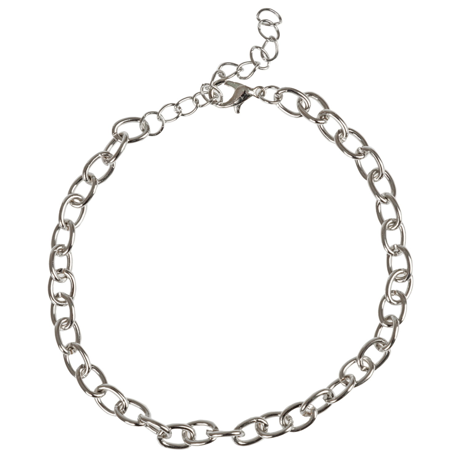 Набор 3 браслетов-цепочек Lukky Fashion, микс, серебряного цвета, со стразами