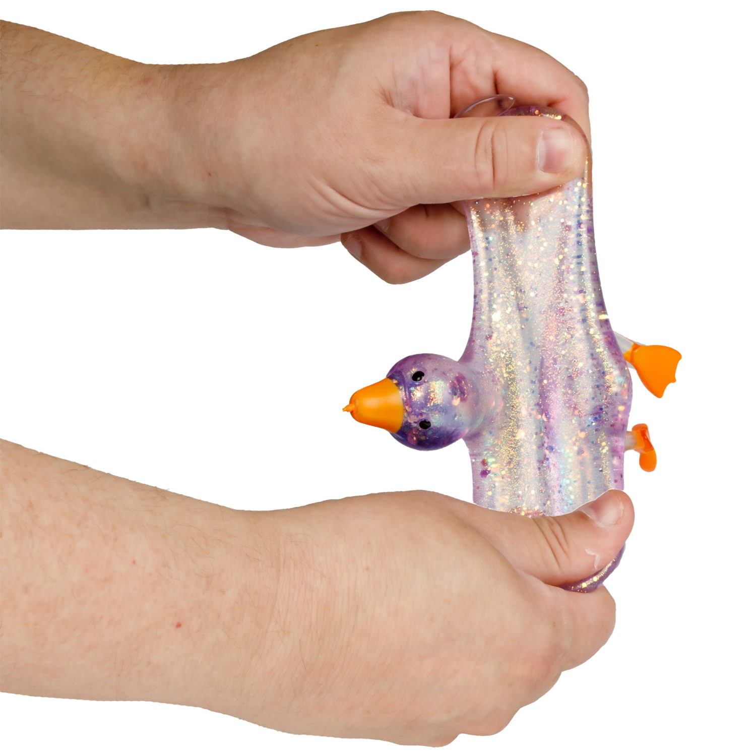 Антистресс-игрушка 1TOY Крутой замес Супергель гусь прозрачный, 9х8х5 см