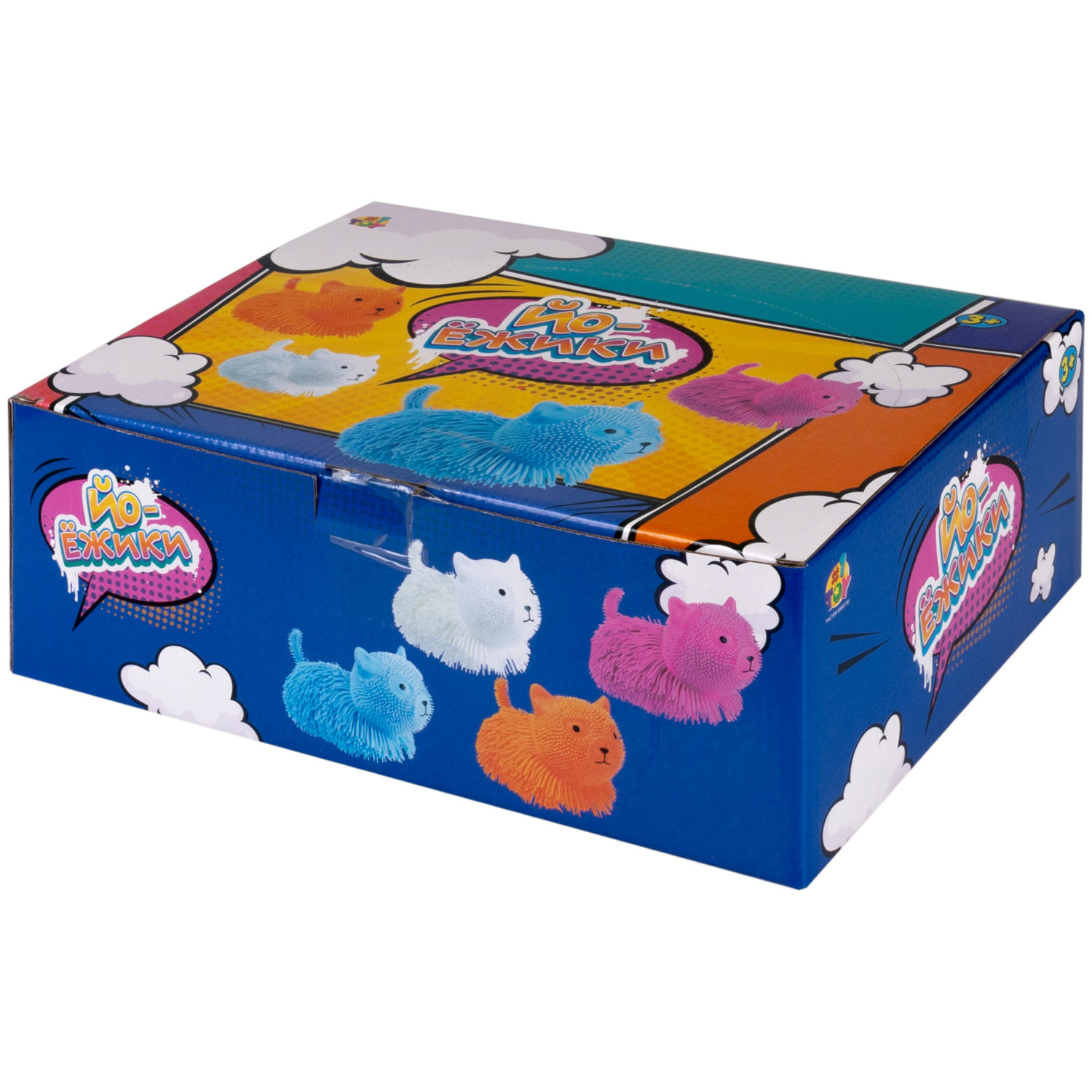 Игрушка-антистресс для рук 1toy Йо-Ёжики, "Кот" 20 см, 4 цвета в ассортименте