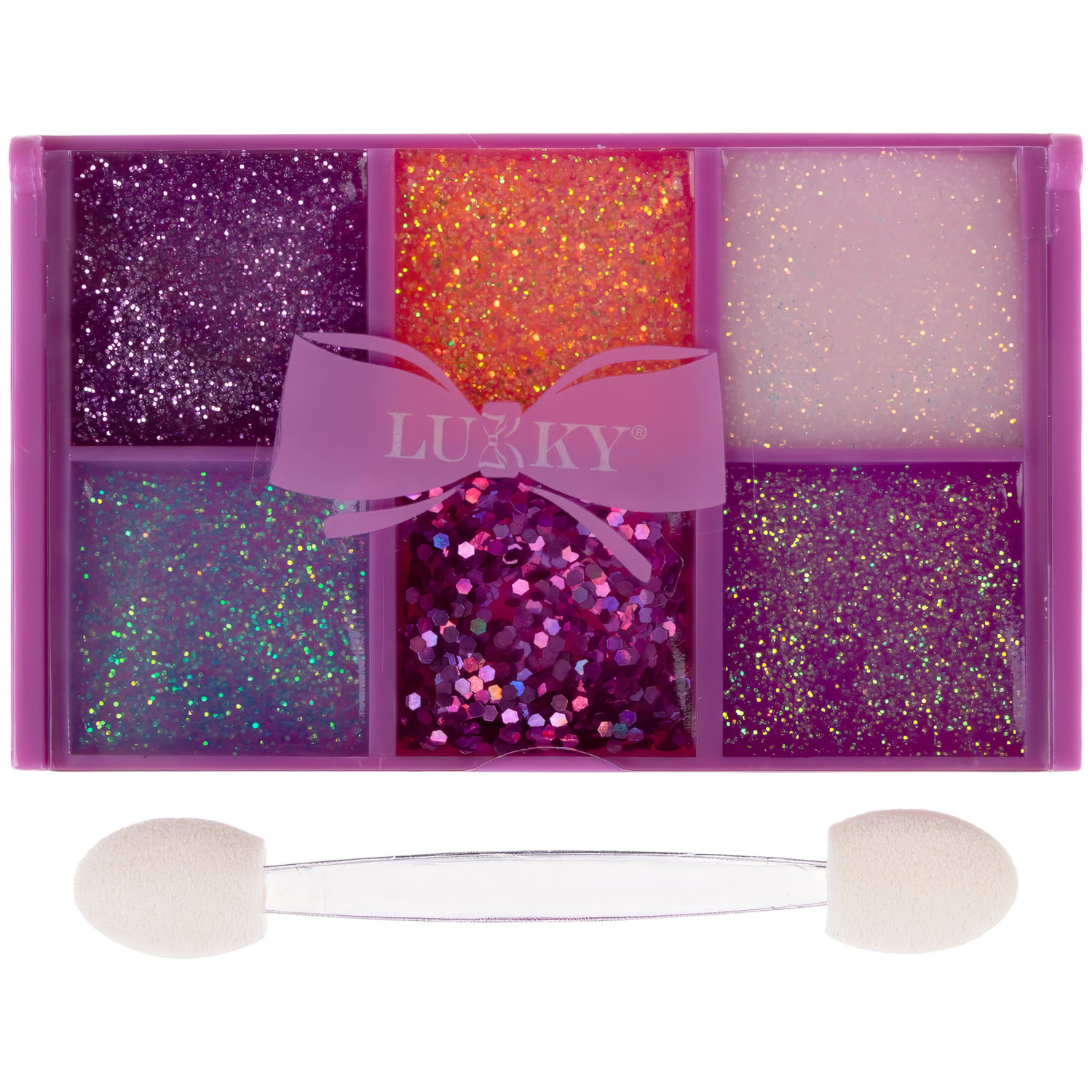  Палетка для макияжа глаз Lukky: гель-тени для век с блестками, 6 цветов