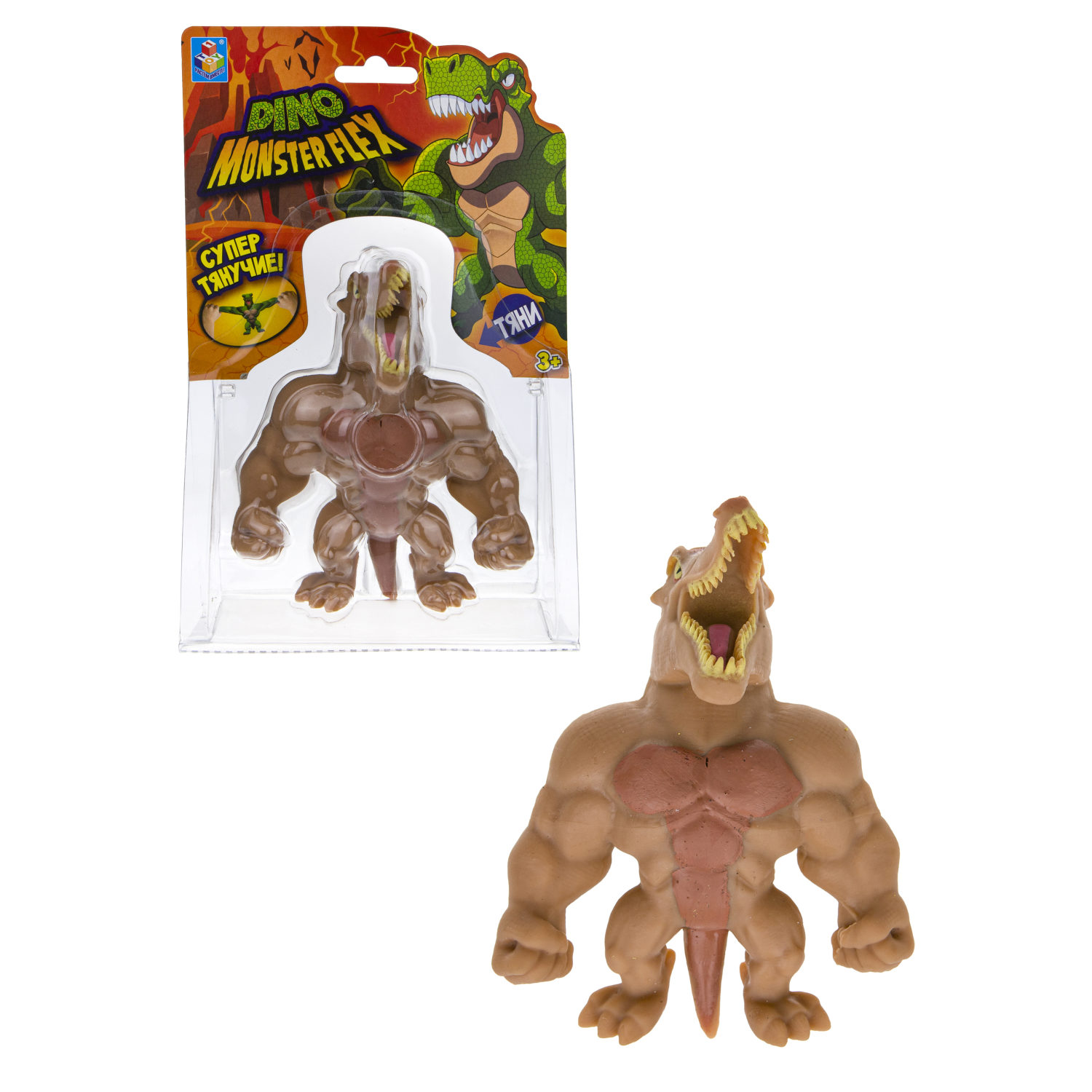 1TOY MONSTER FLEX DINO, тянущиеся фигурки 14см, 14 видов в ассортименте