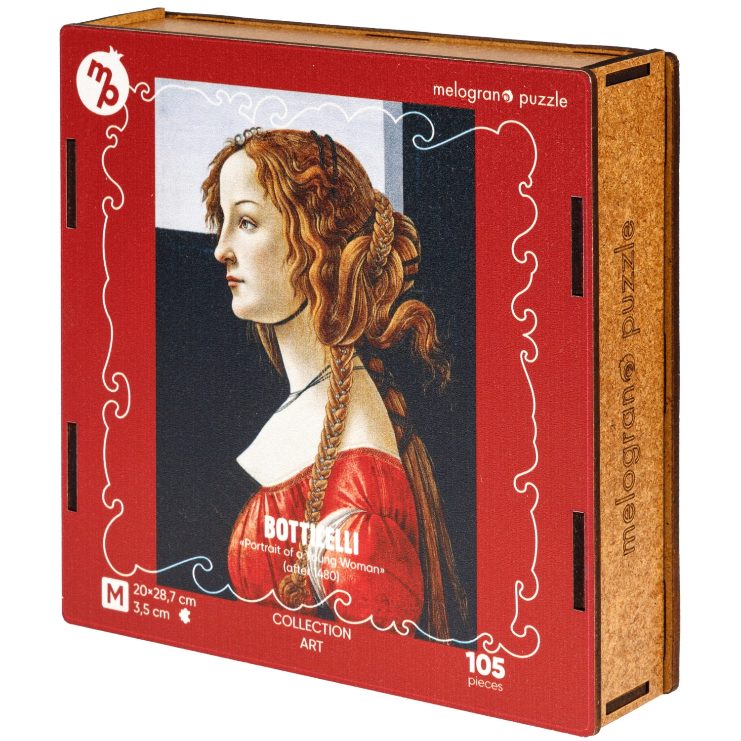 Деревянные пазлы Collection Art Боттичелли Портрет молодой женщин, 105 деталей