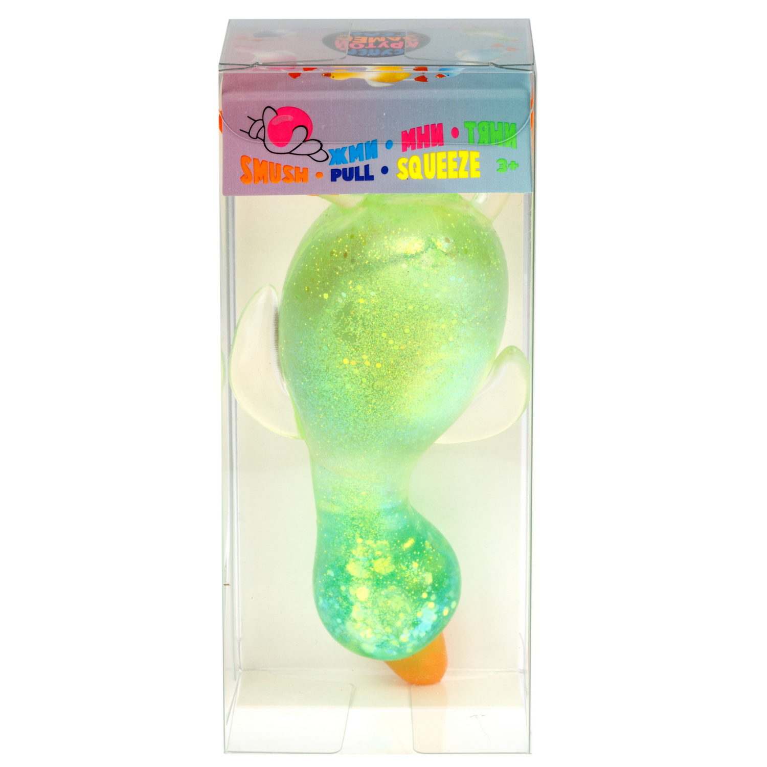 Антистресс-игрушка 1TOY Крутой замес Супергель гусь прозрачный, 9х8х5 см