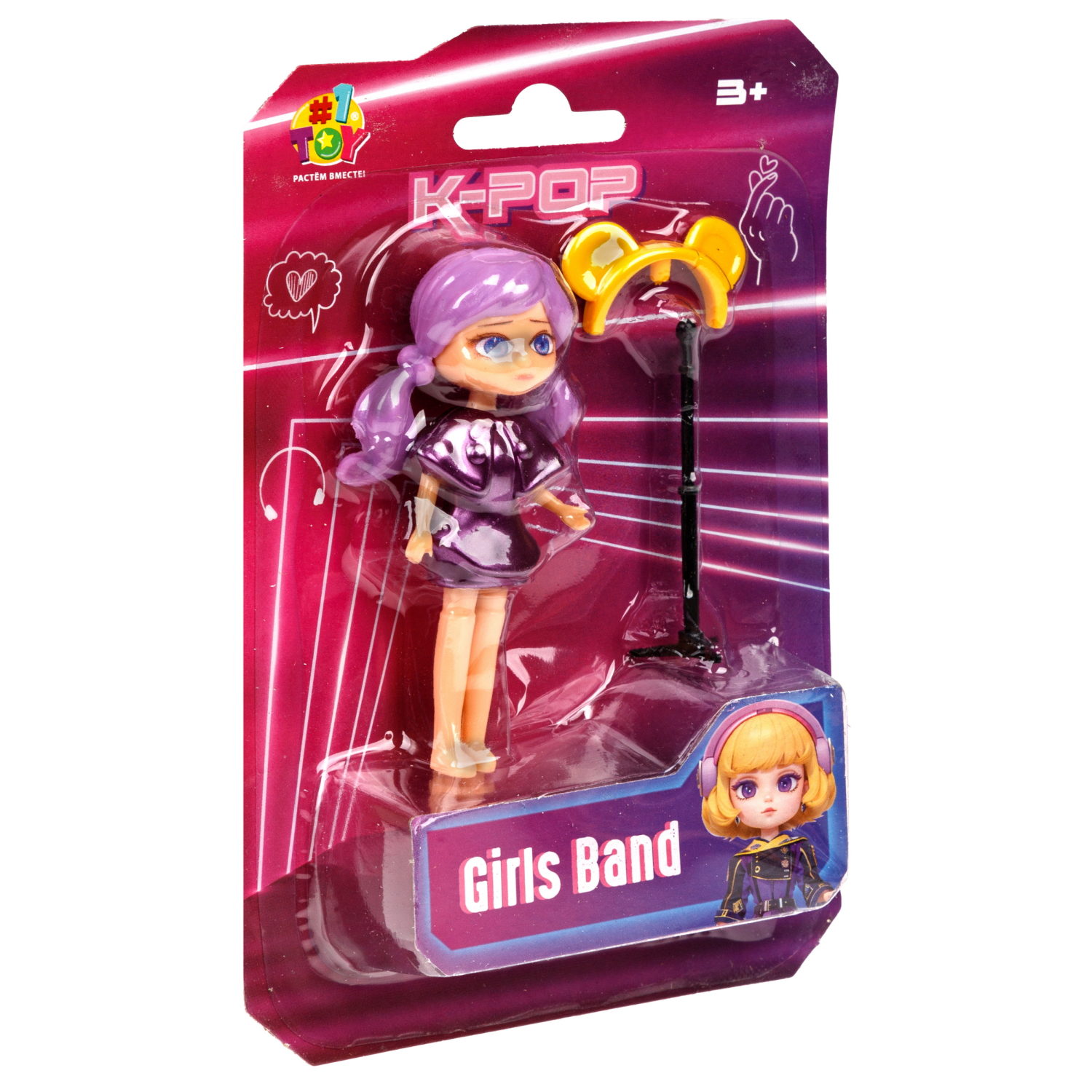 Кукла 1TOY K-POP Girls band с музыкальными инструментами, 30 видов в ассортименте
