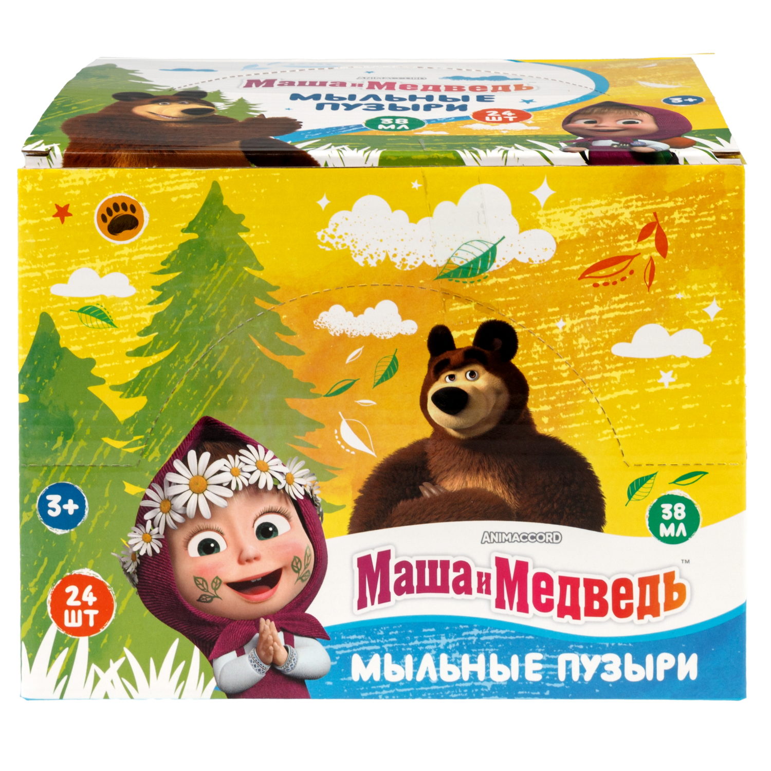 Маша и Медведь мыл. пуз. колба с кругляшом, 38 мл в д/б