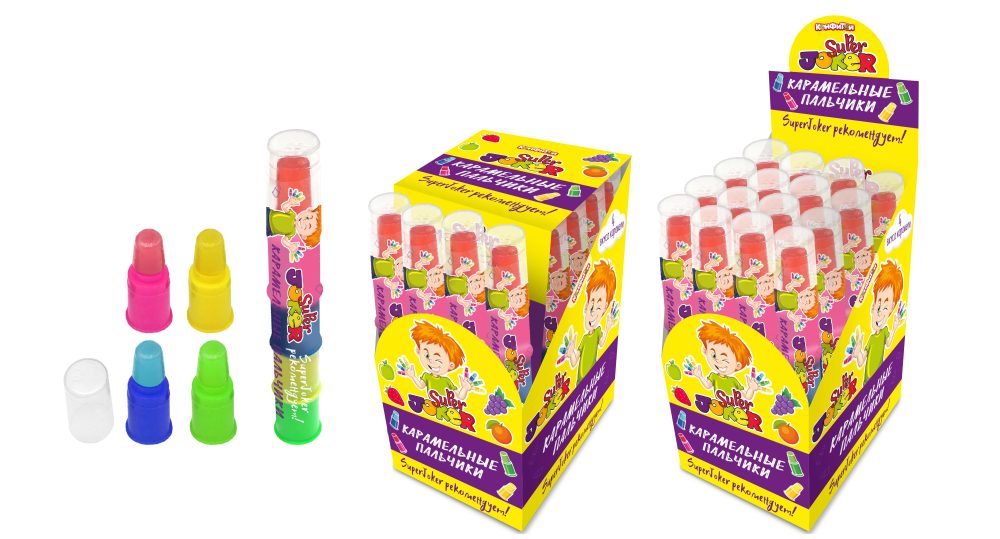 SUPER JOKER Карамельные пальчики, блок 20 шт. (10г х 20 х 30)