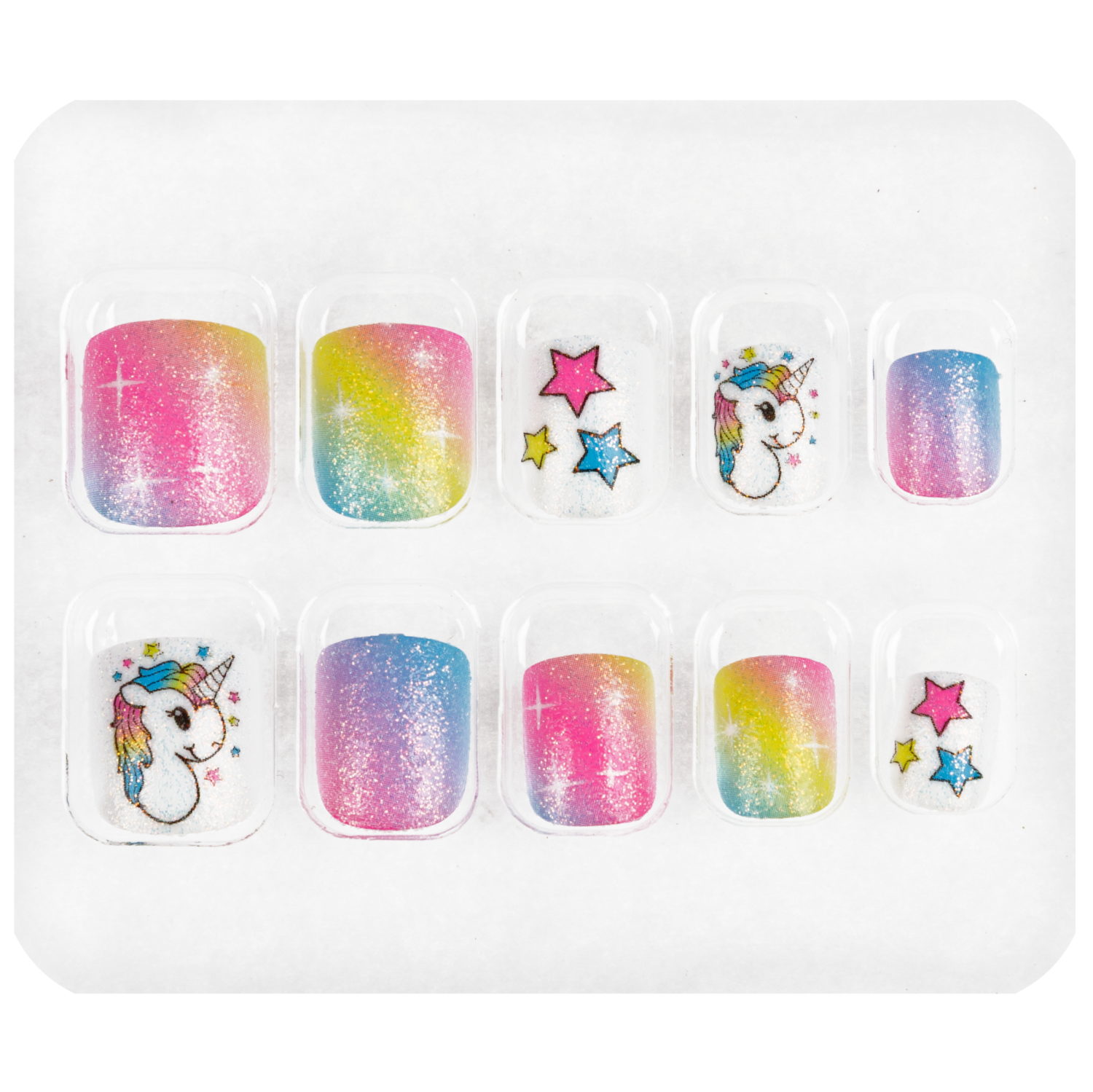 Детские накладные ногти Lukky Нэйл-Арт Unicorn Puzzle на липкой основе, 3-10 лет