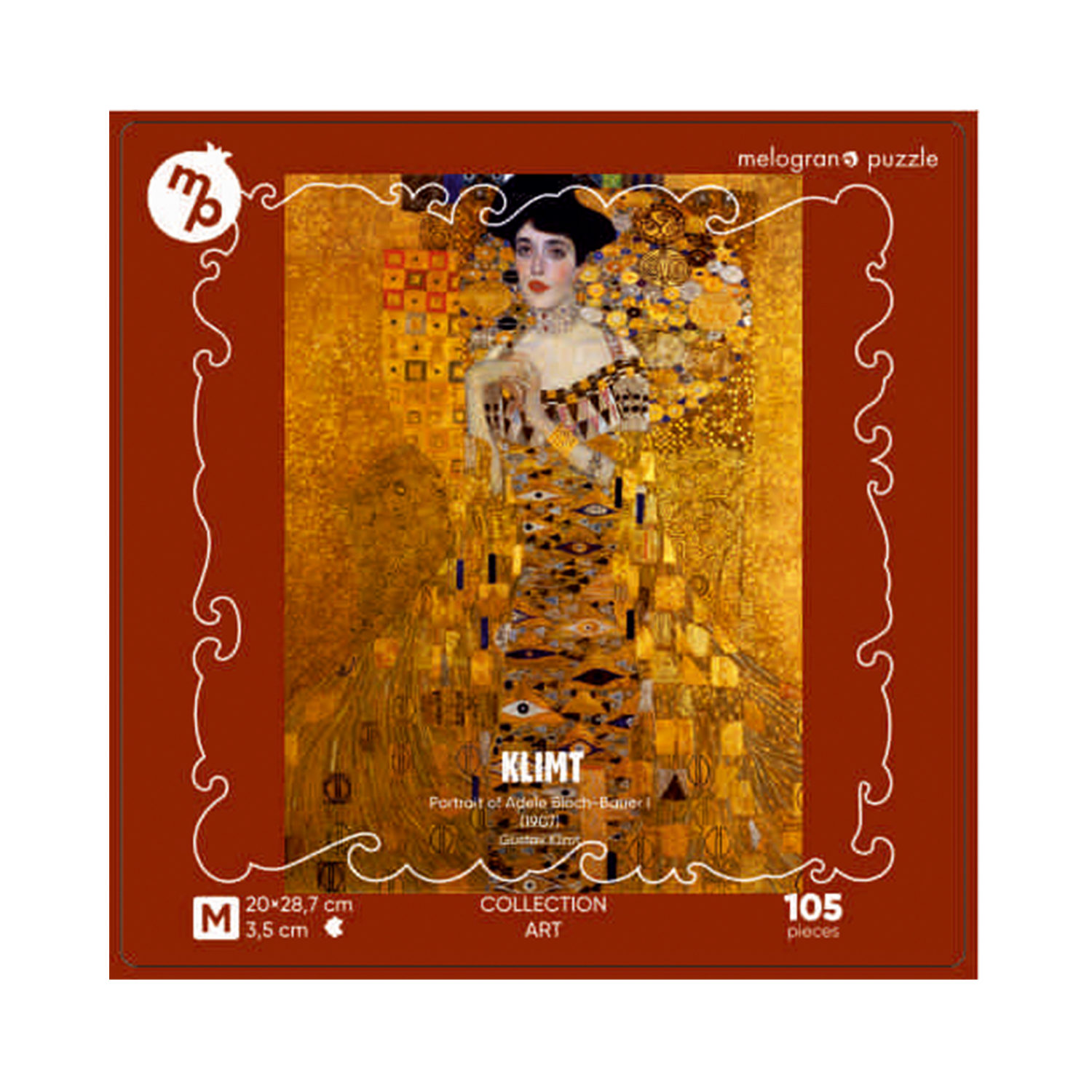 Деревянные пазлы Collection Art Густав Климт, Портрет Адели Блох-Бауэр I, 105 деталей, 20х28,7 см