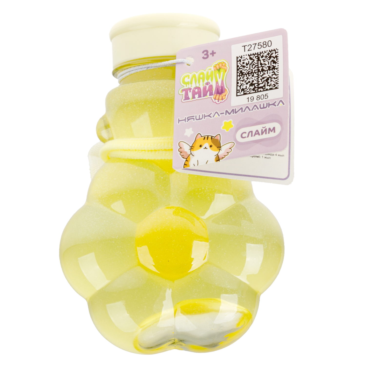 Антистресс-игрушка 1TOY Крутой замес Слайм цветок в банке, 8,3х4,7х12,4 см