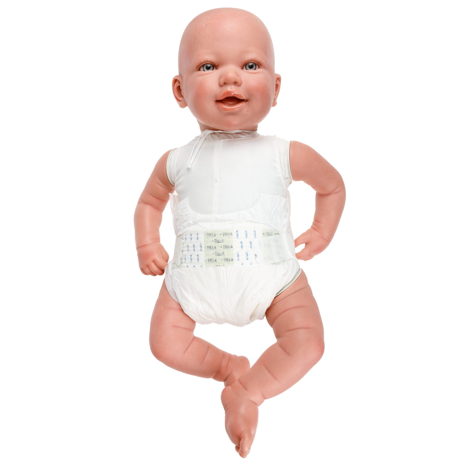 Arias Reborn Bruno новорожденный пупс мягкий 45 см., в голубой одежде, с соской, с одеялом,кор.