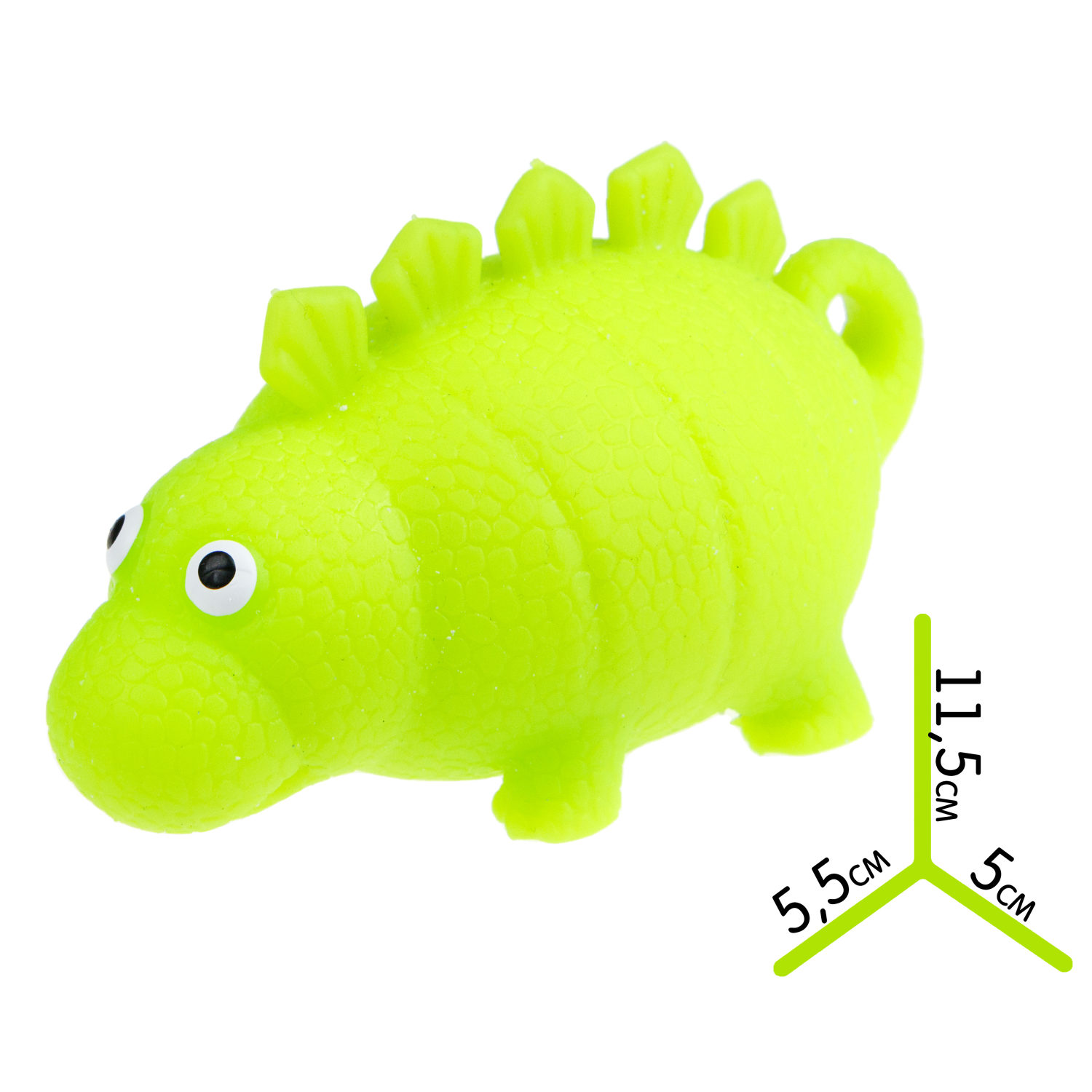 Антистресс-игрушка для рук 1TOY Крутой замес Динозавр стегозавр, зелёный